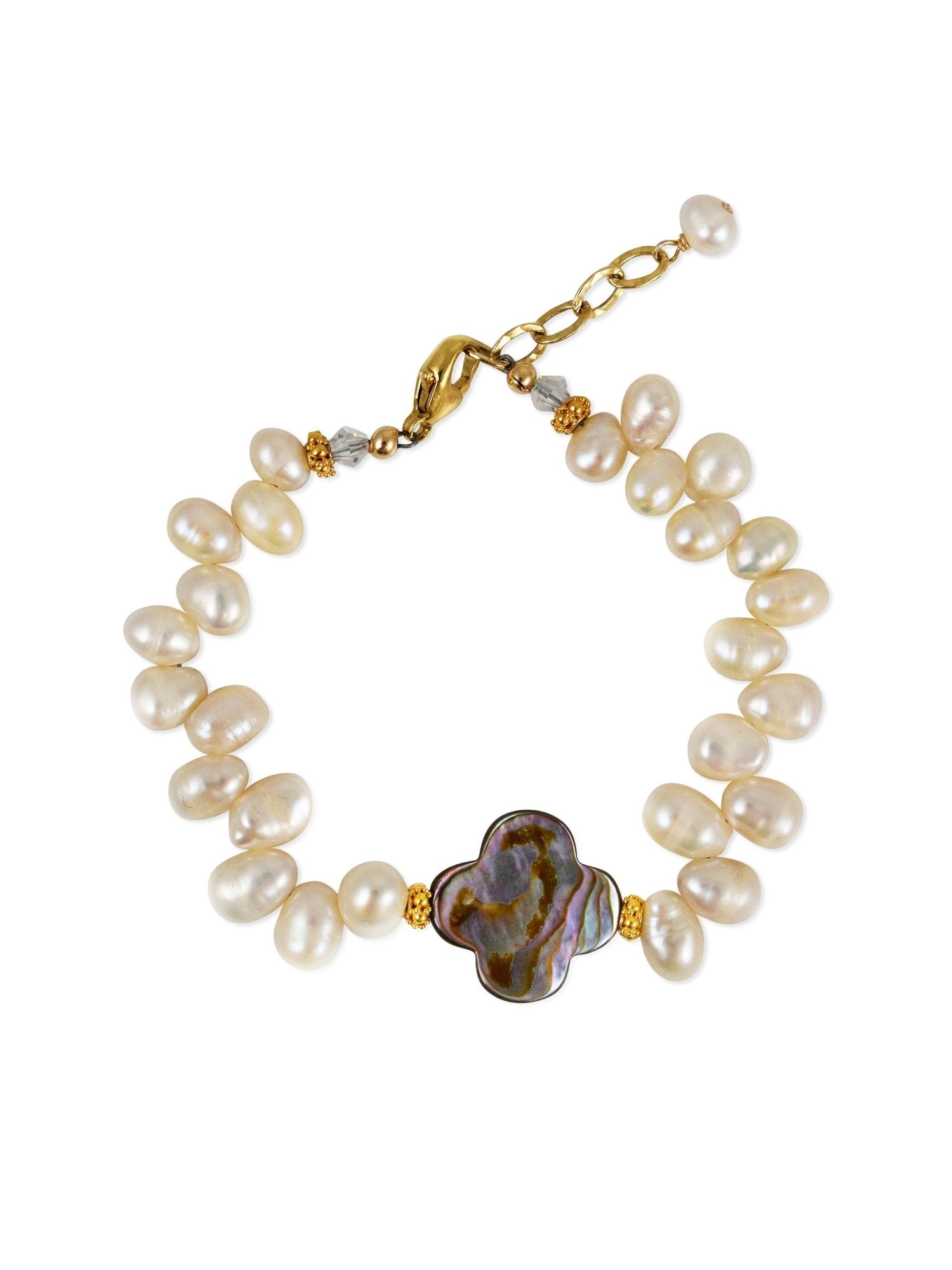 Grace Bracelet with Abalone in White Pearl