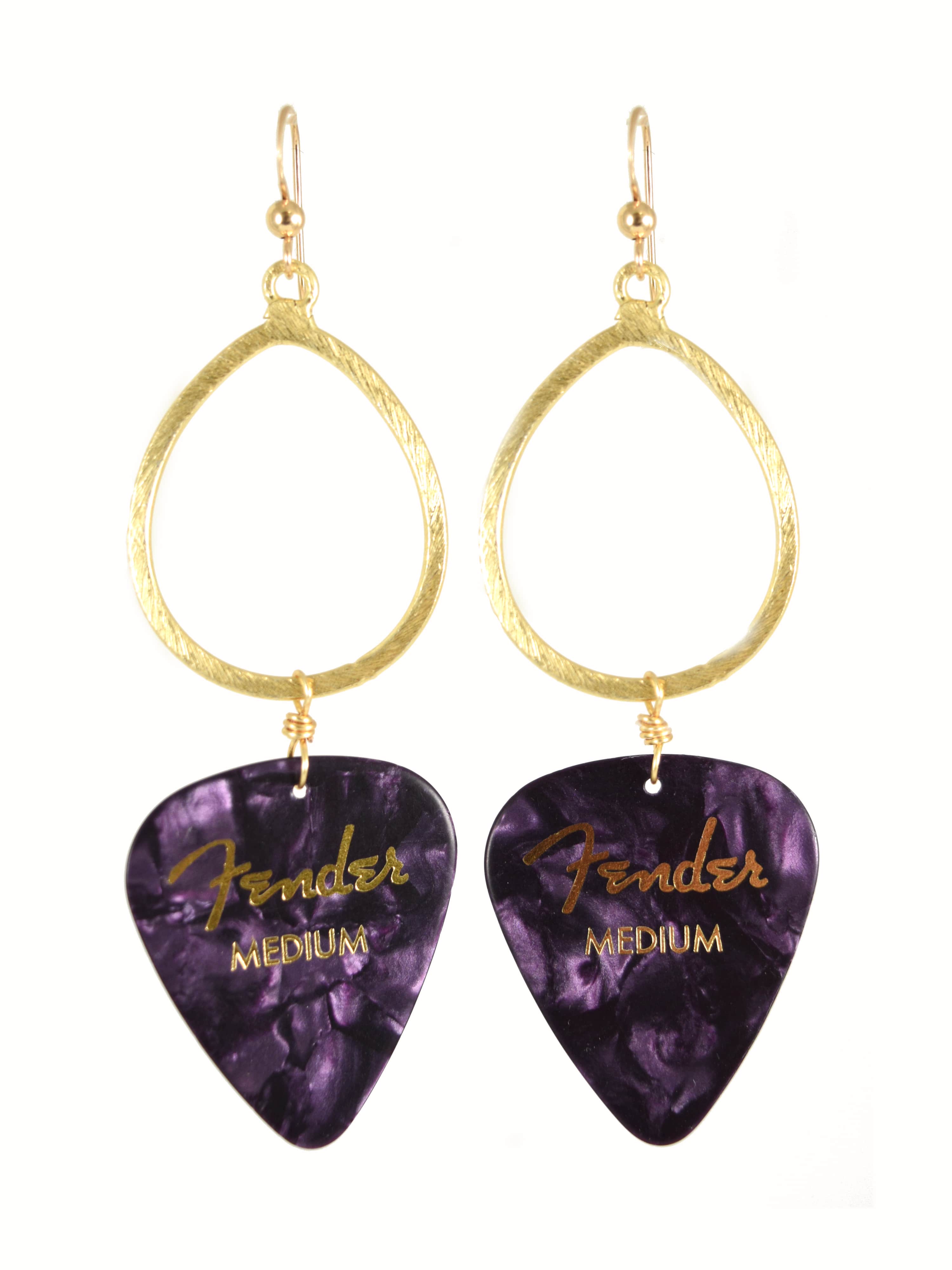 Guitar Pick Earrings in Purple Rain