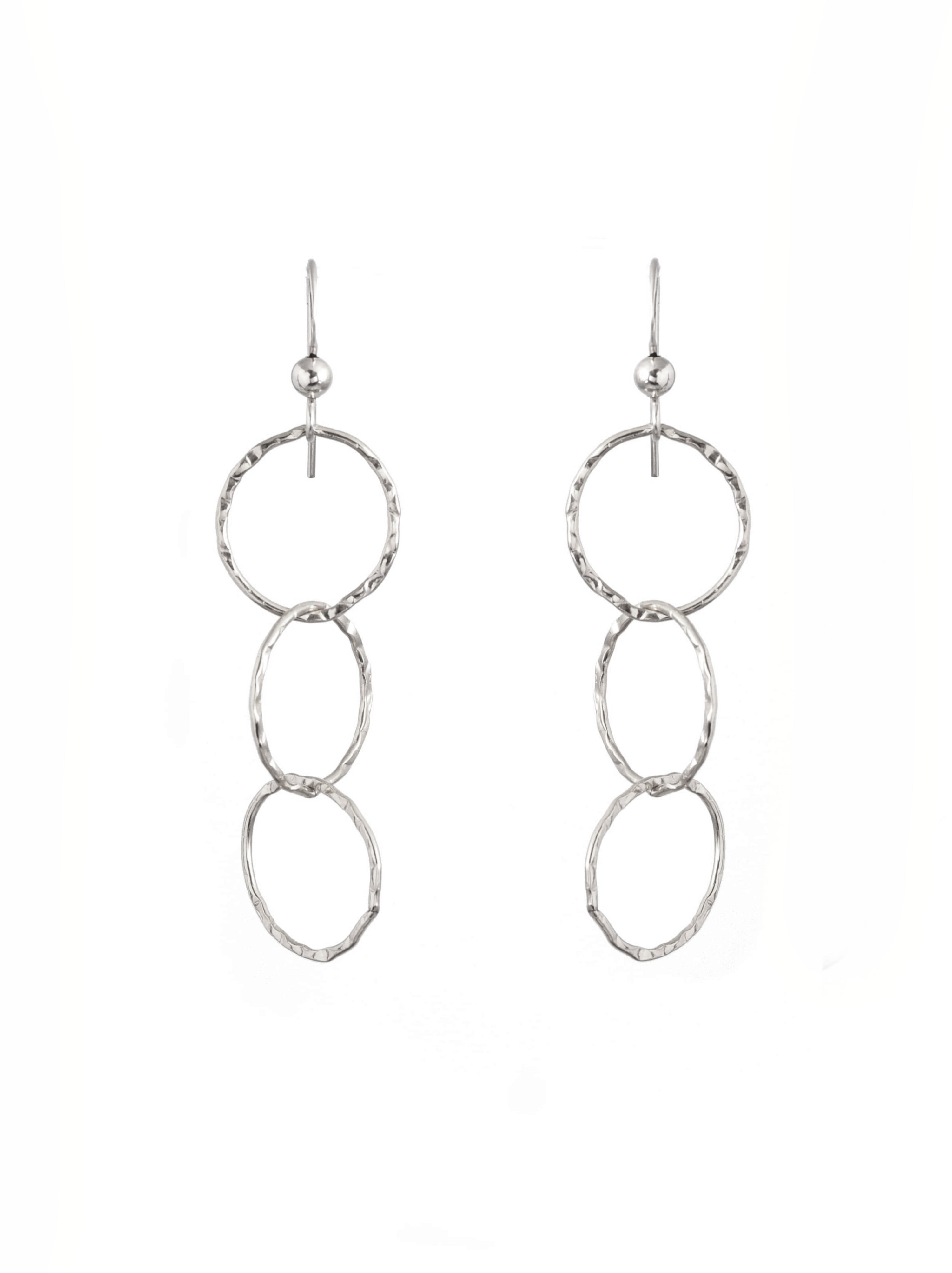 Hammered Trio Earrings
