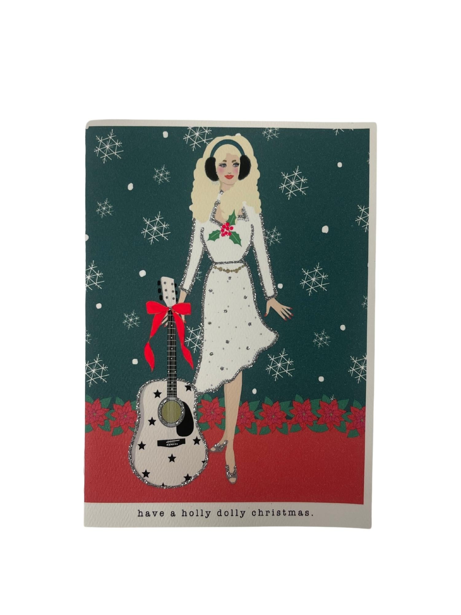 Have A Holly Doll Christmas Verrier Card