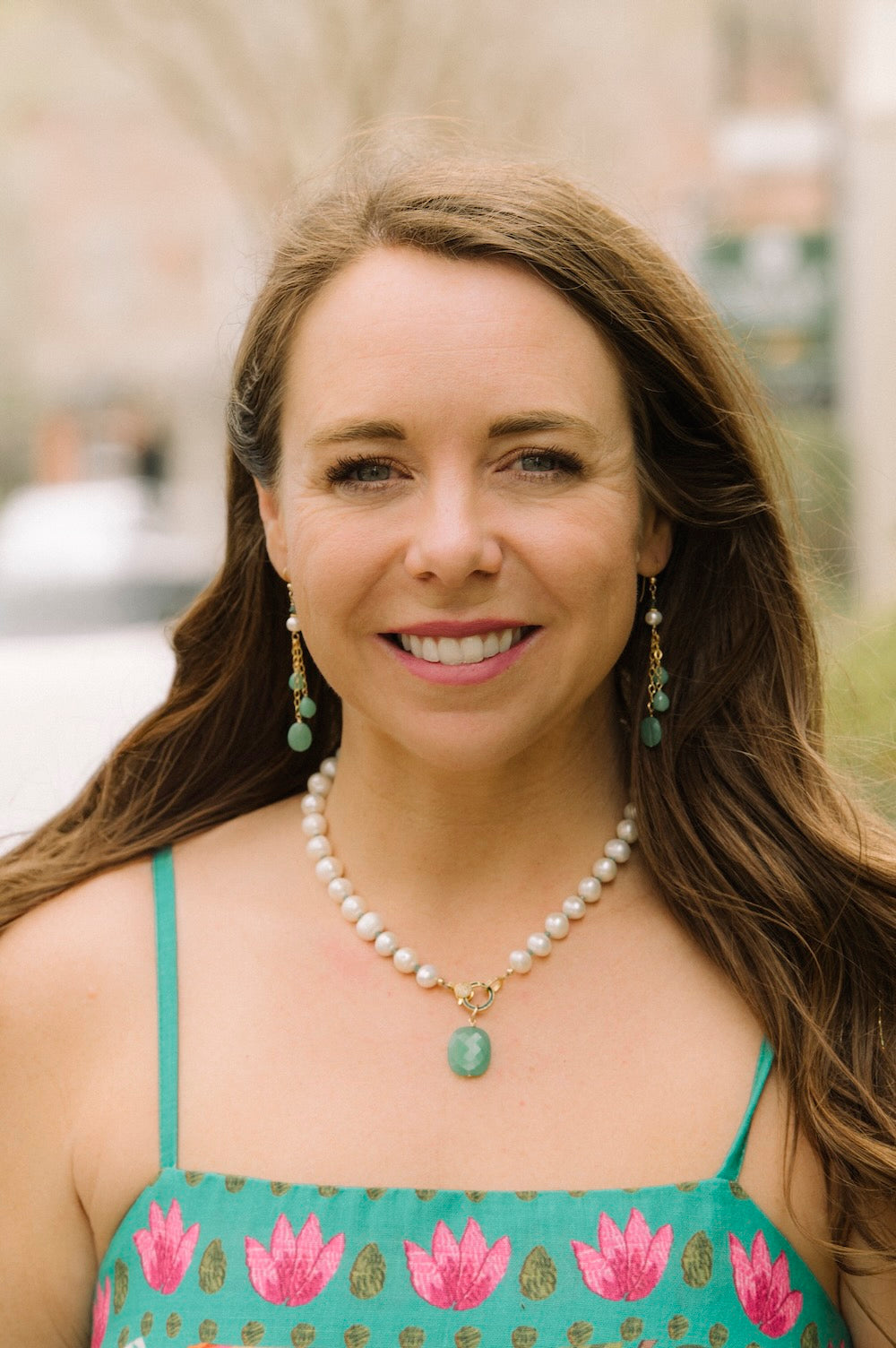 Willow Earrings in Chrysoprase