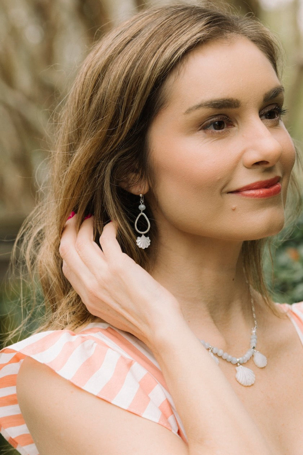 Seafoam Scallop Earrings