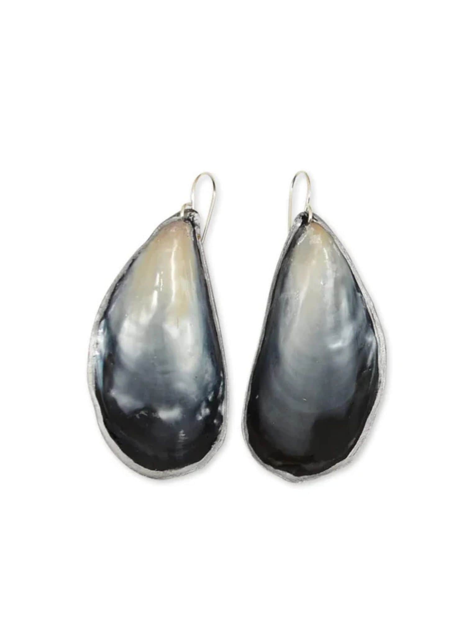 Mussel Earrings in Sterling Silver