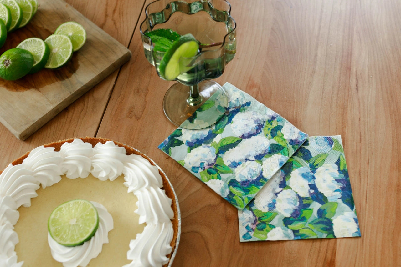 Hydrangea Cocktail Napkins