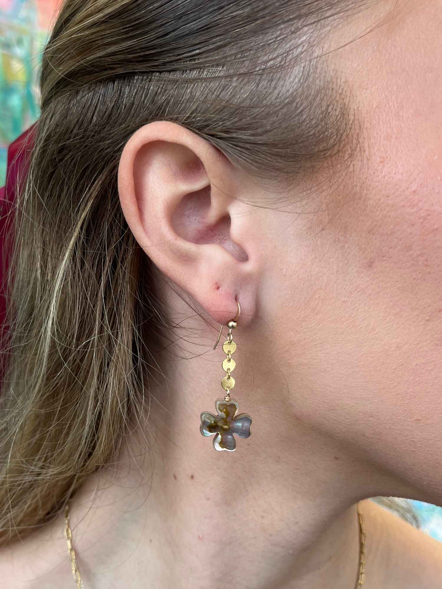 Iris Earrings in Abalone