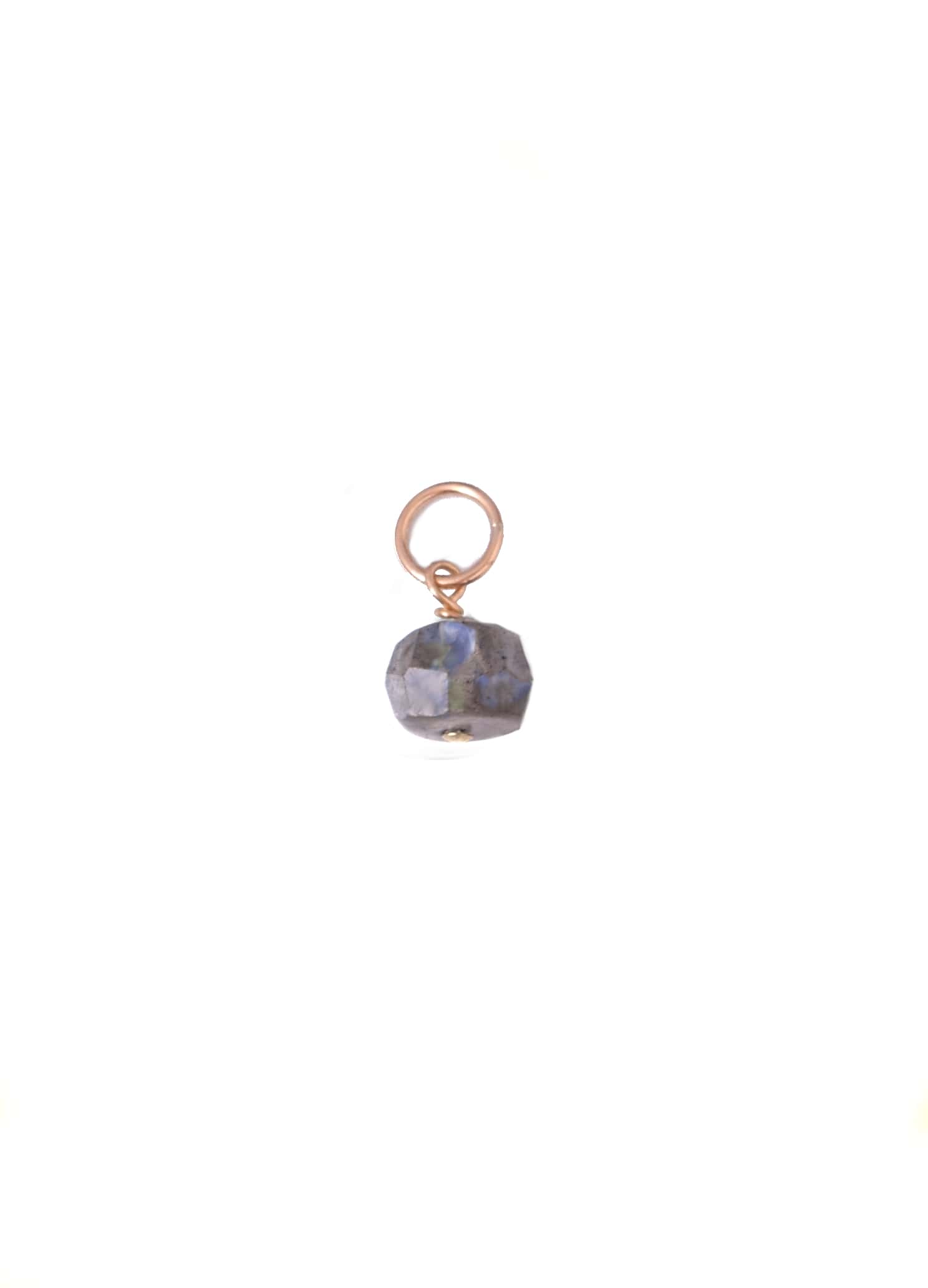Labradorite Rondelle Charm