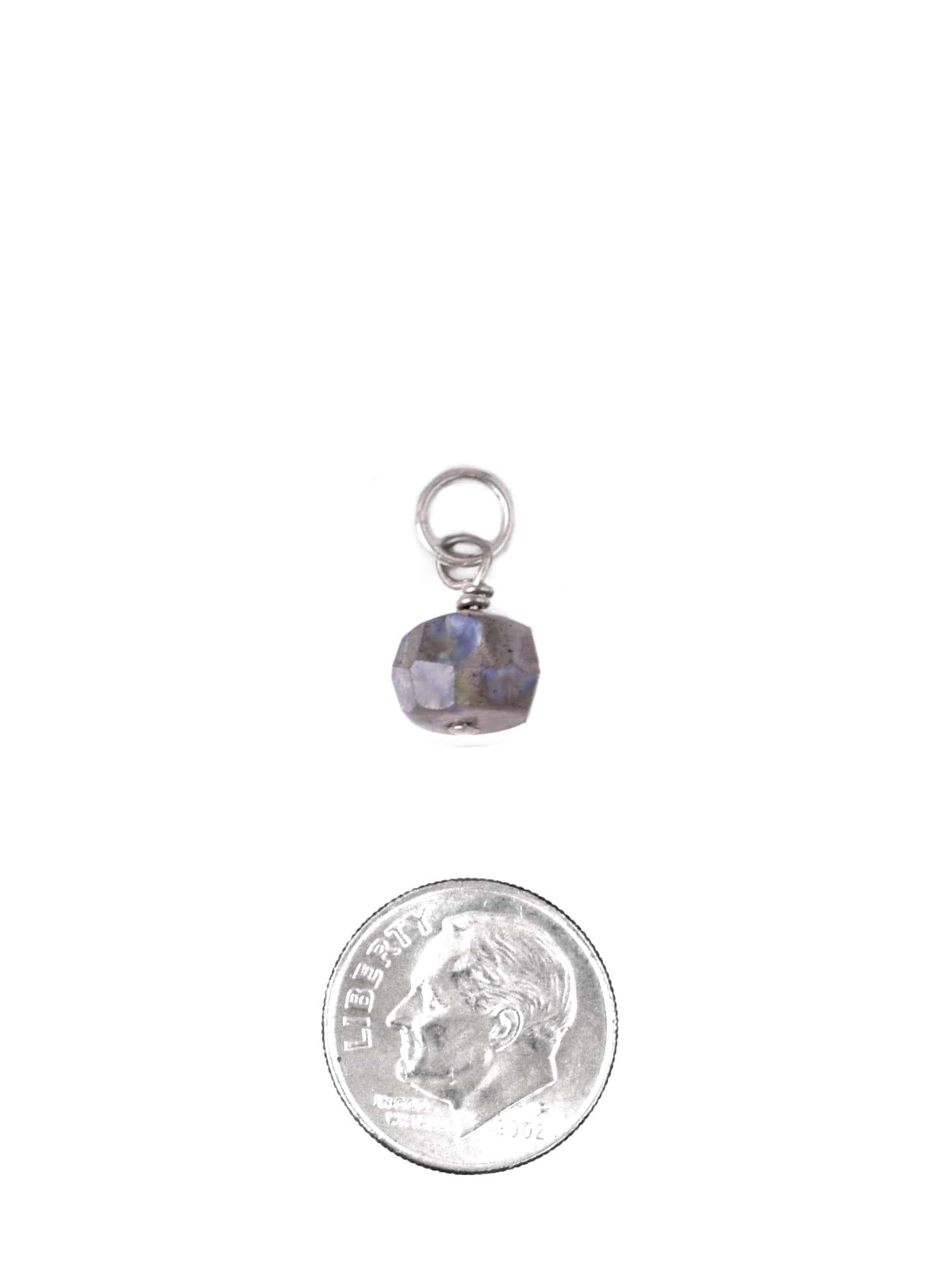 Labradorite Rondelle Charm