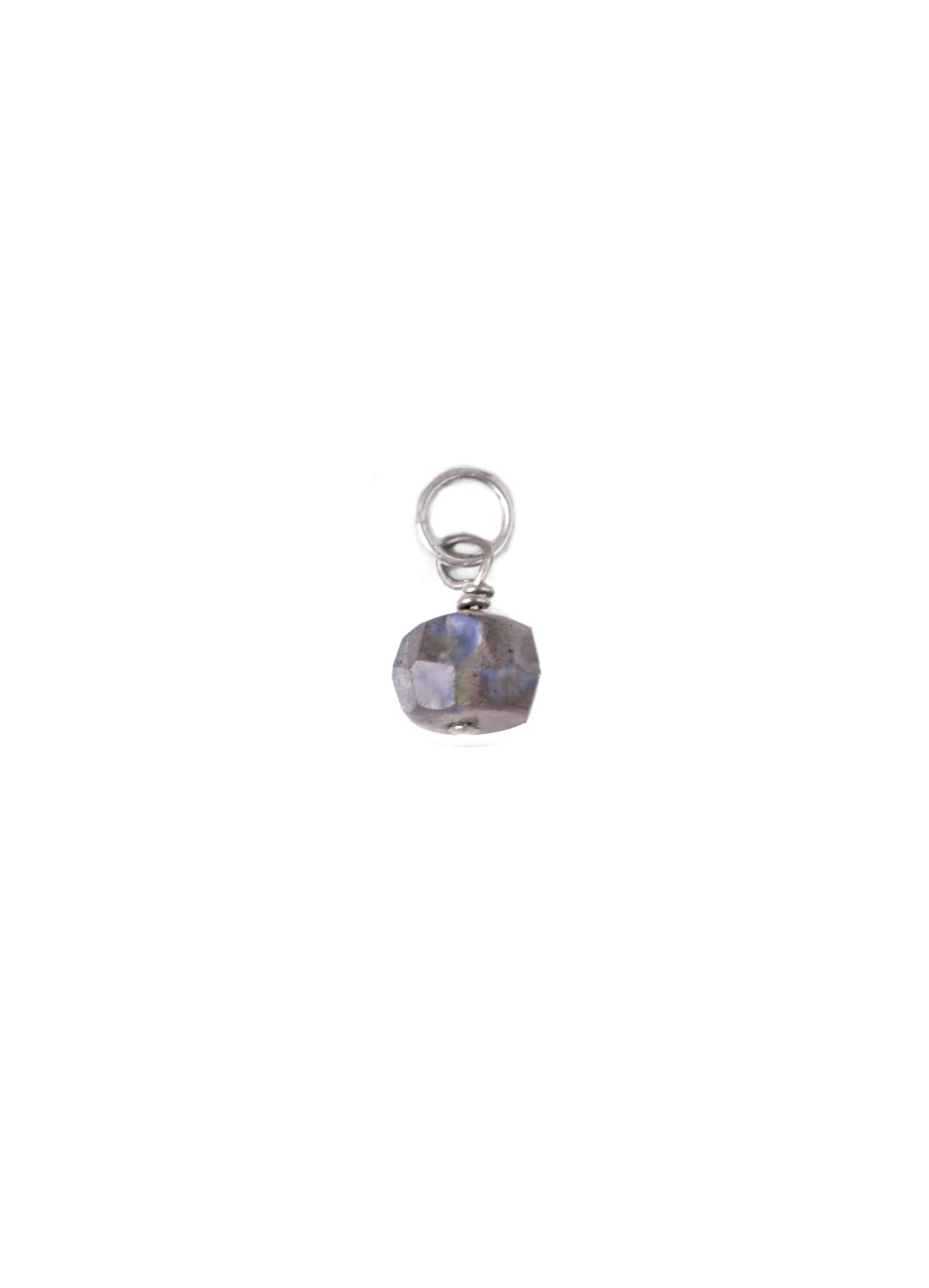 Labradorite Rondelle Charm