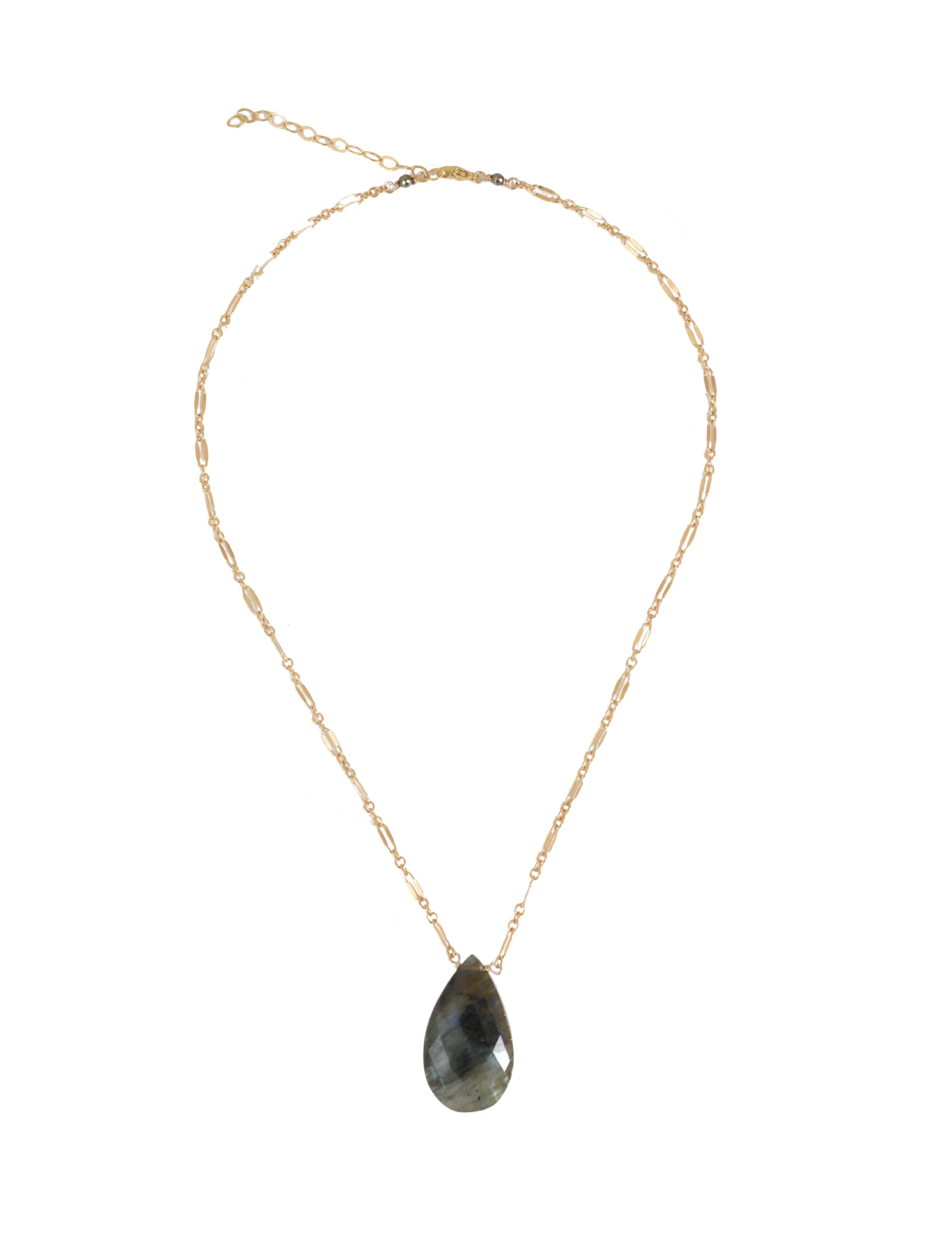 Labradorite Teardrop Necklace