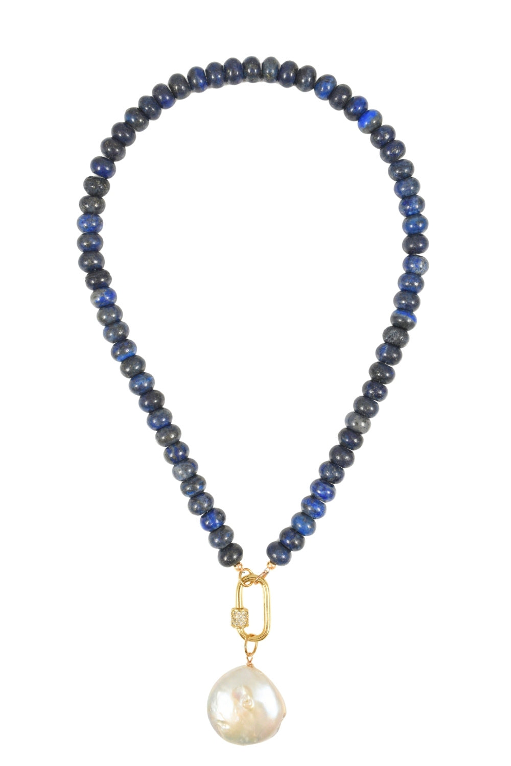 Lapis Carabiner Necklace