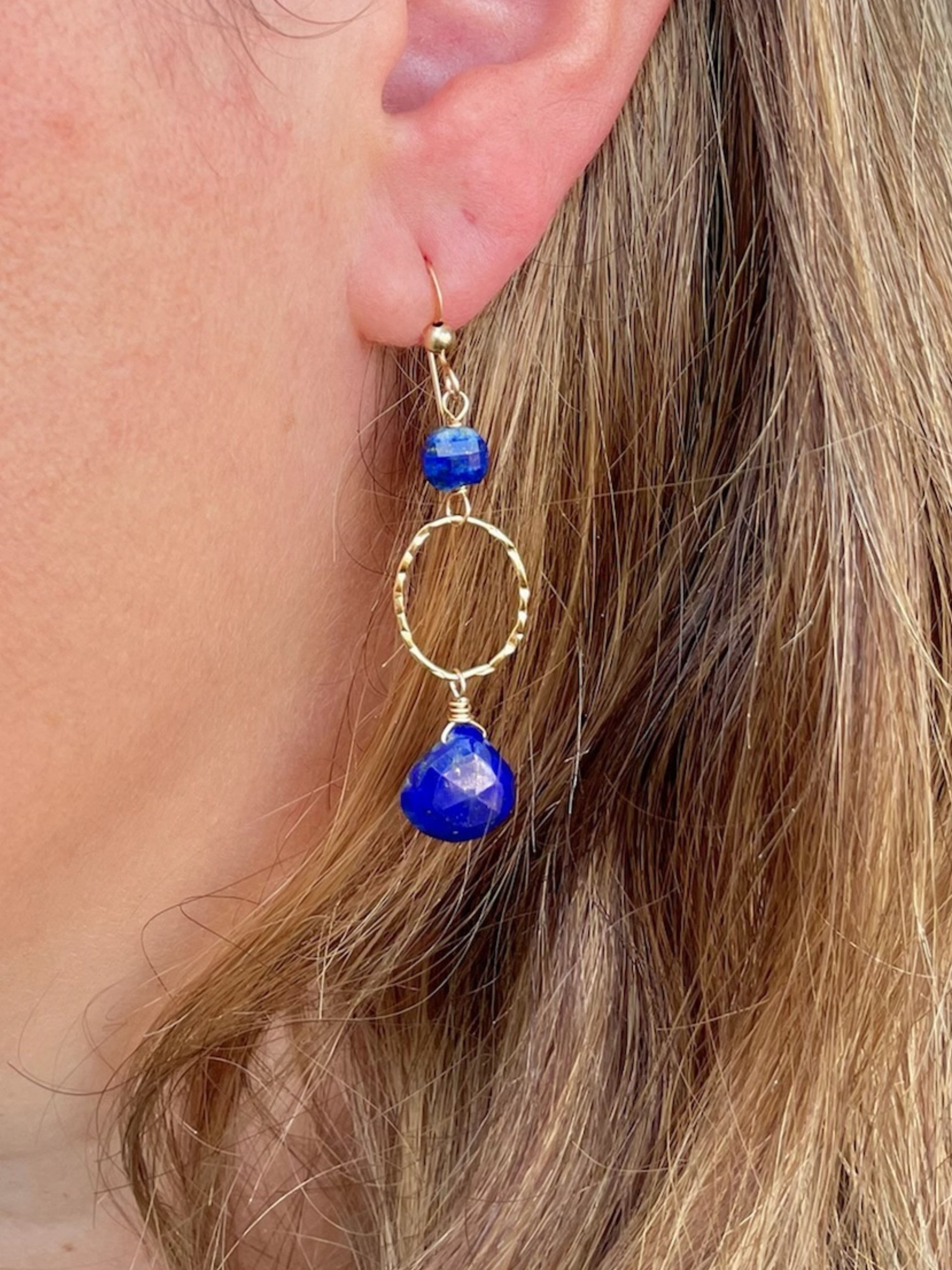 Tillie Earrings in Lapis
