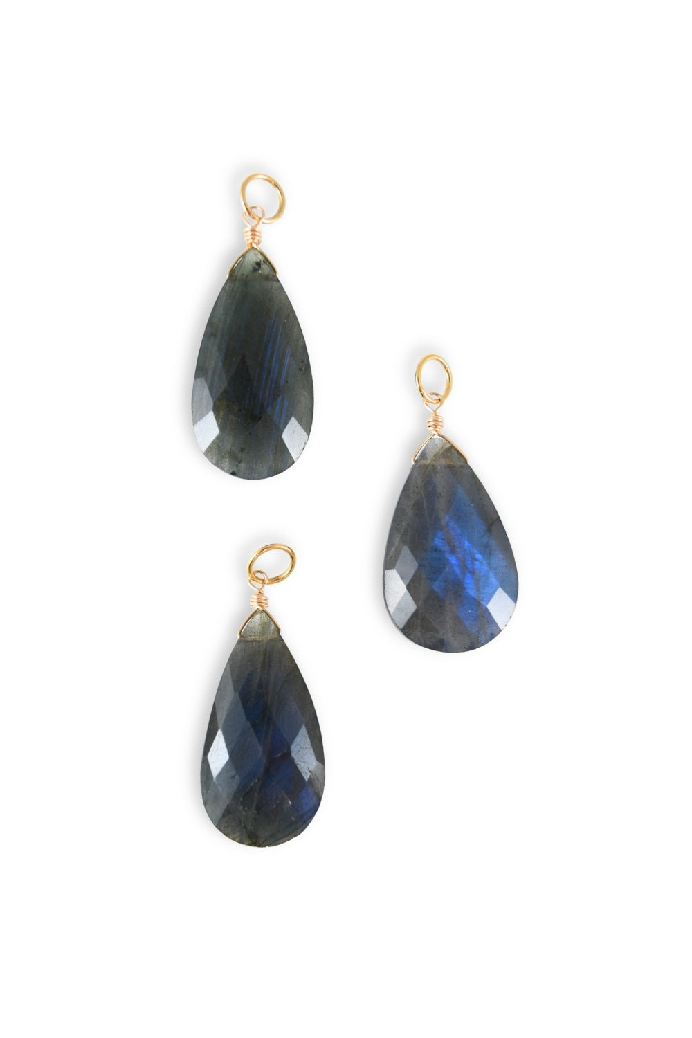 Large Labradorite Teardrop Charm