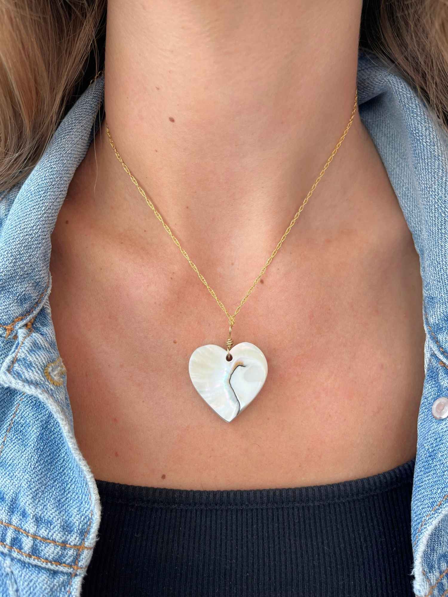 Large Nautilus Heart Charm
