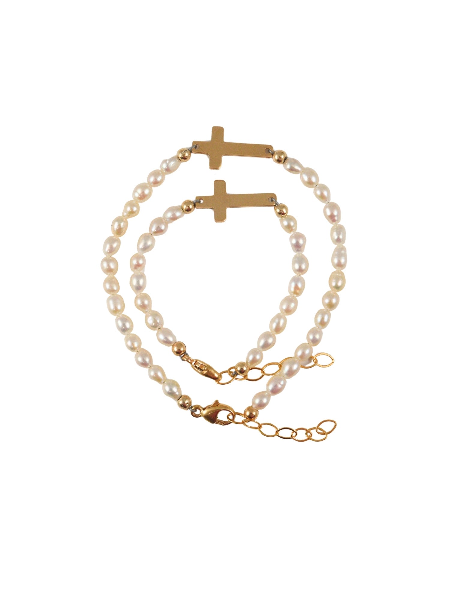 Pearl Cross Bracelet