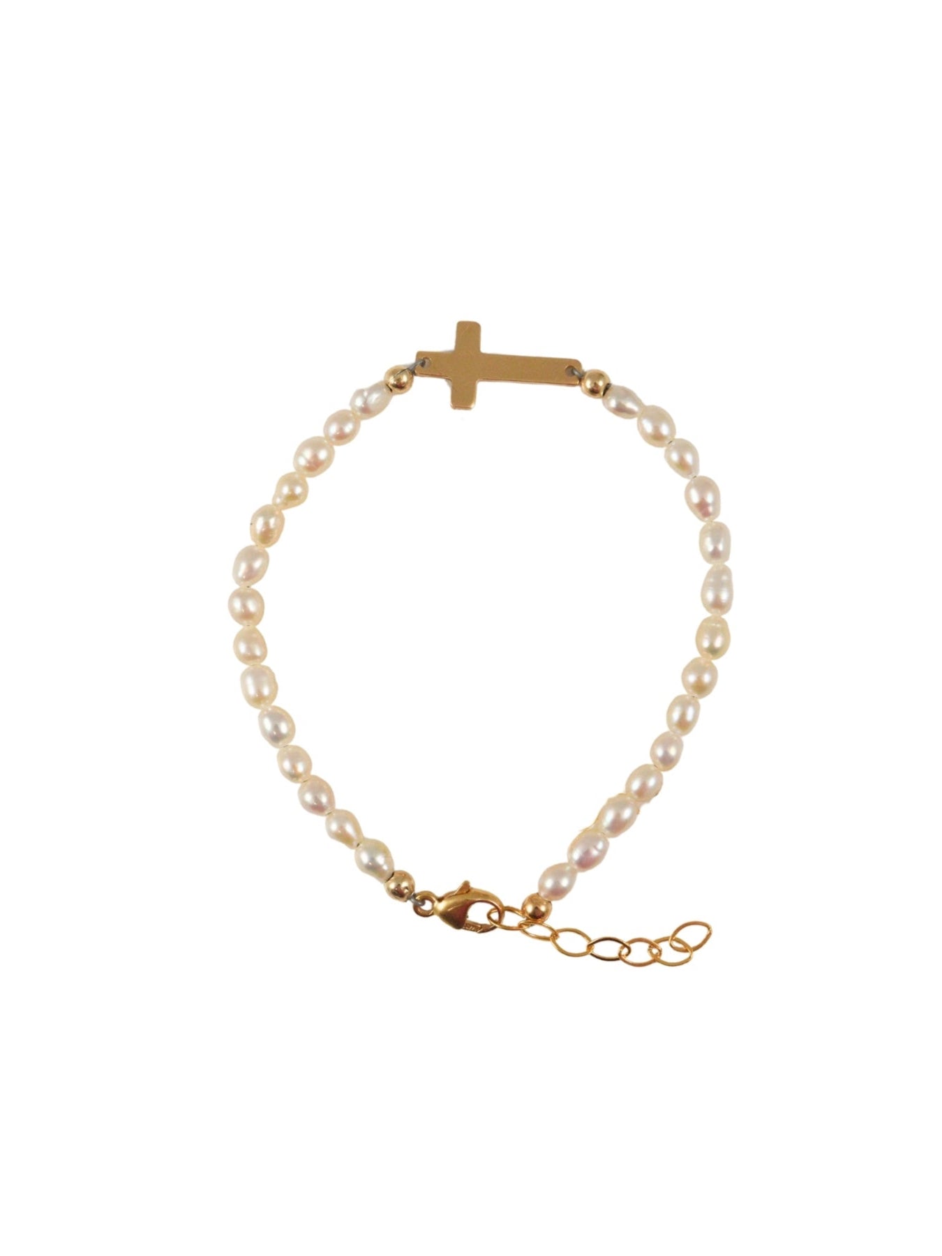 Pearl Cross Bracelet