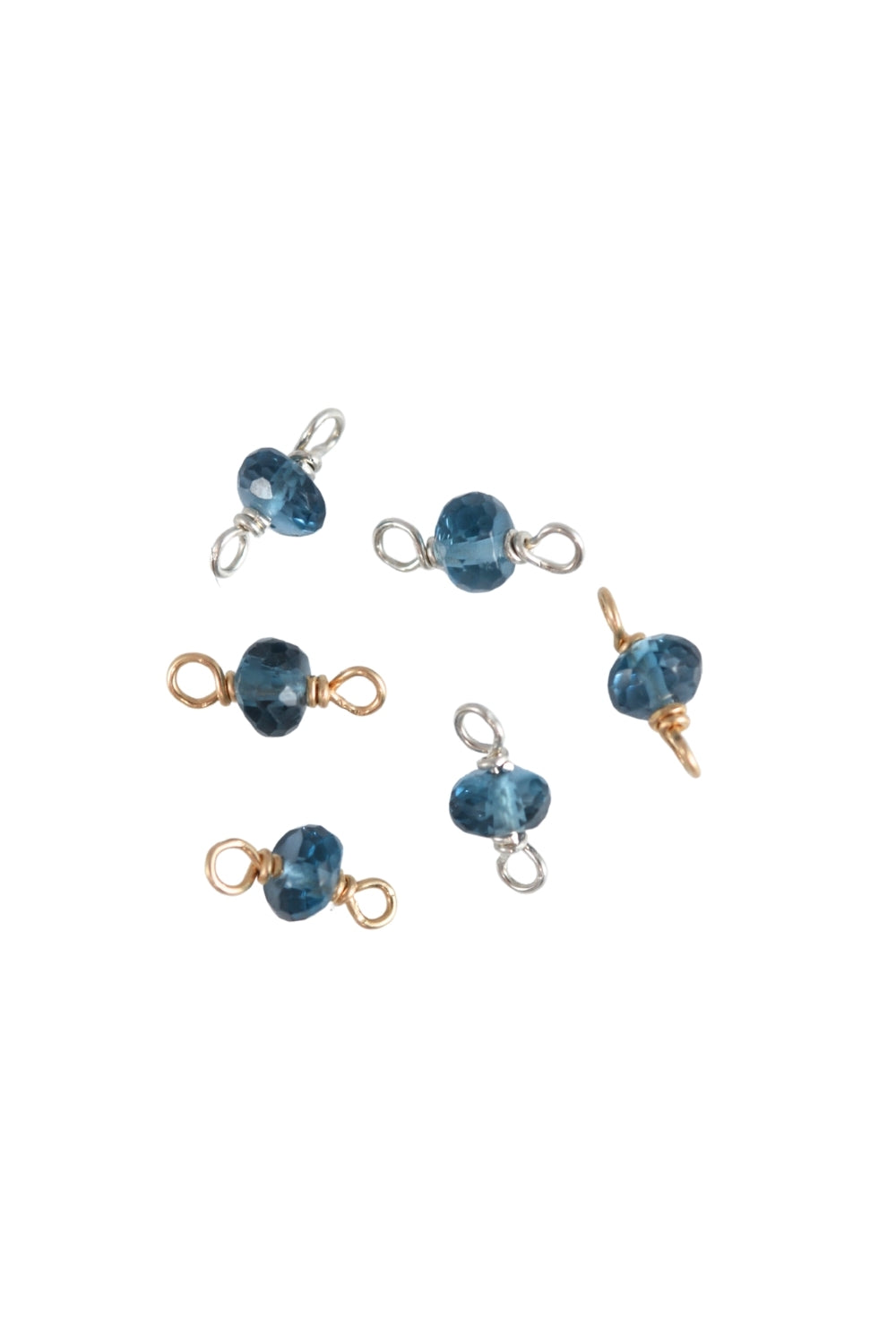 London Blue Topaz Charm for Permanent Jewelry
