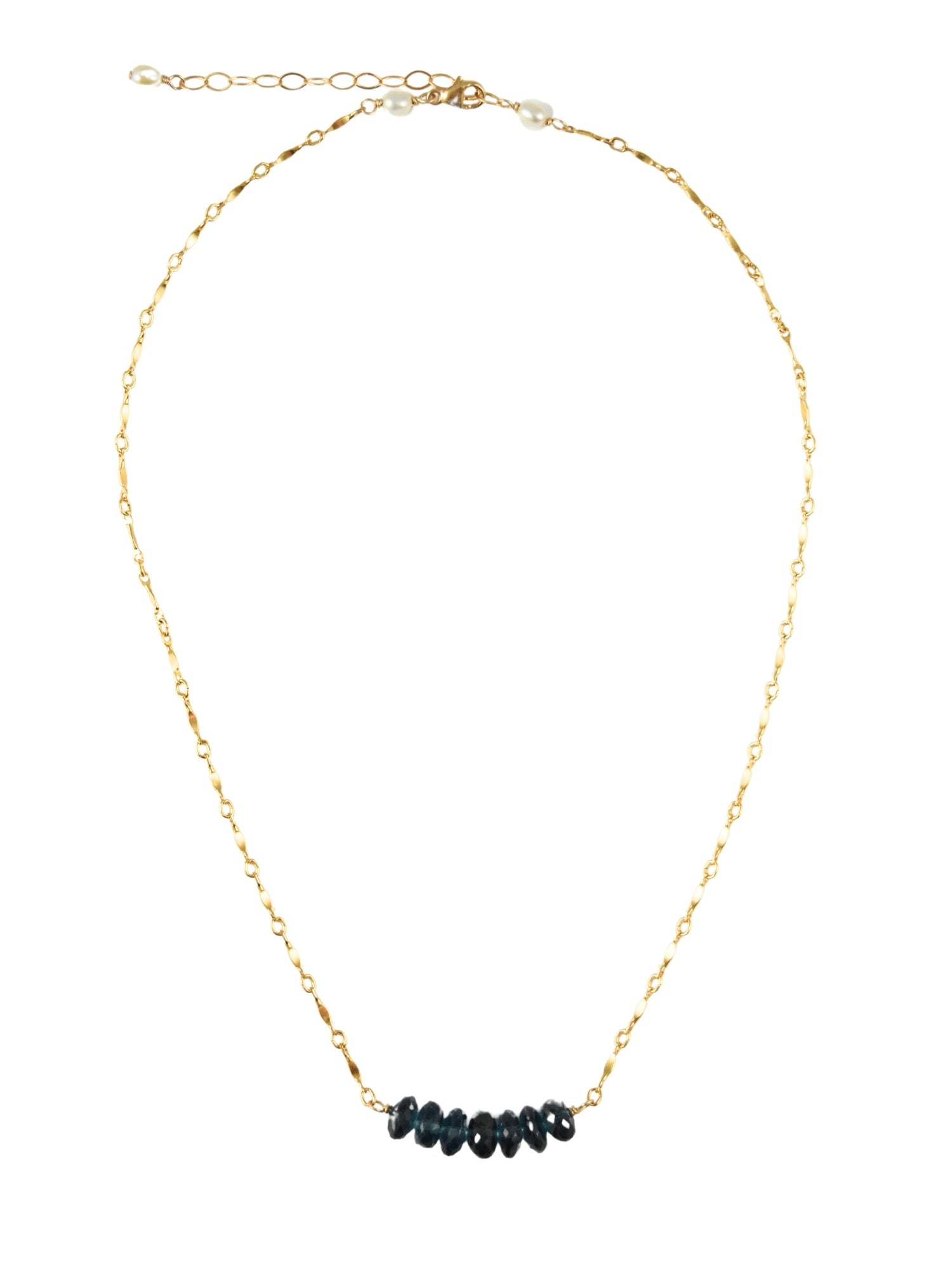 London Blue Topaz Bar Necklace