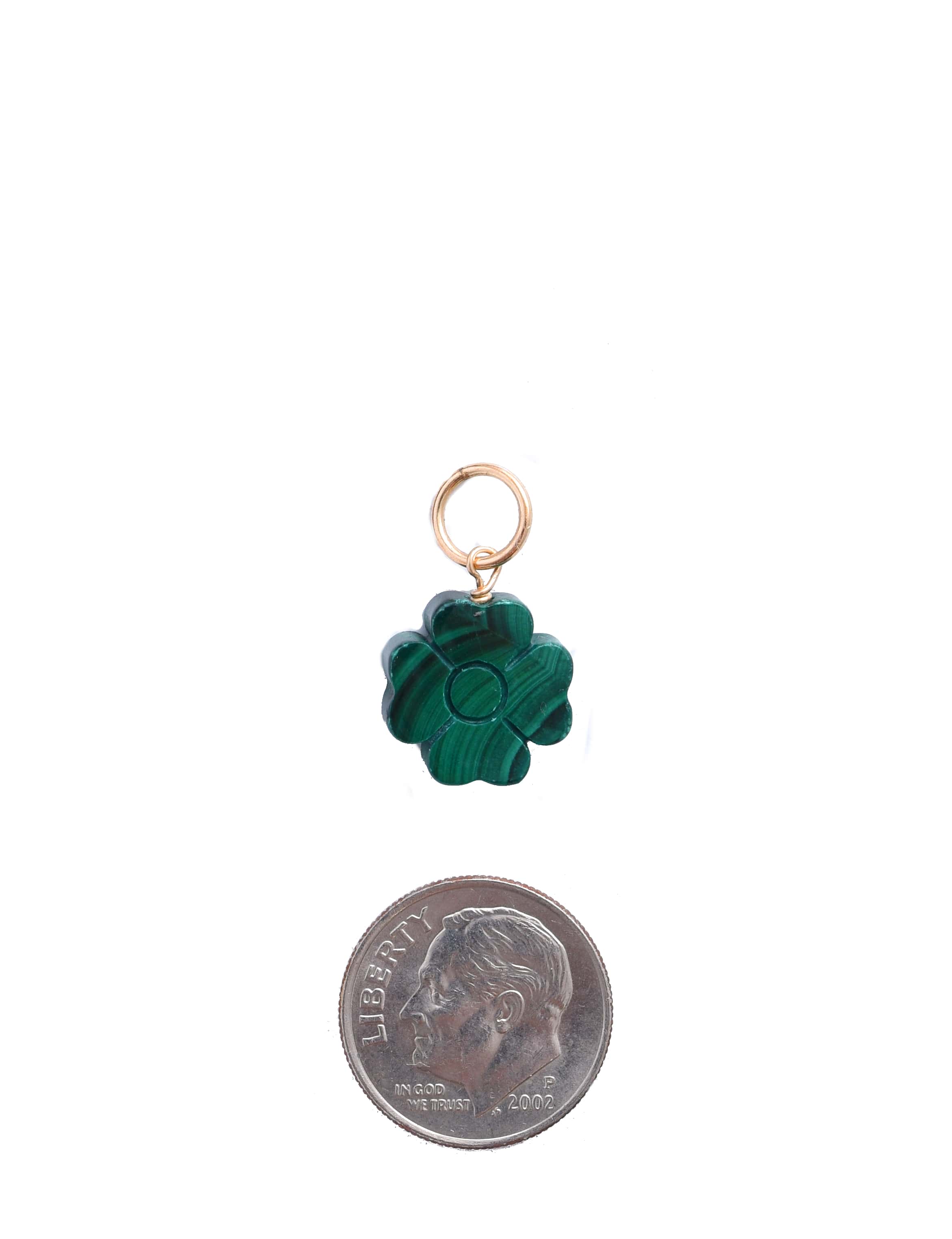 Malachite Flower Charm