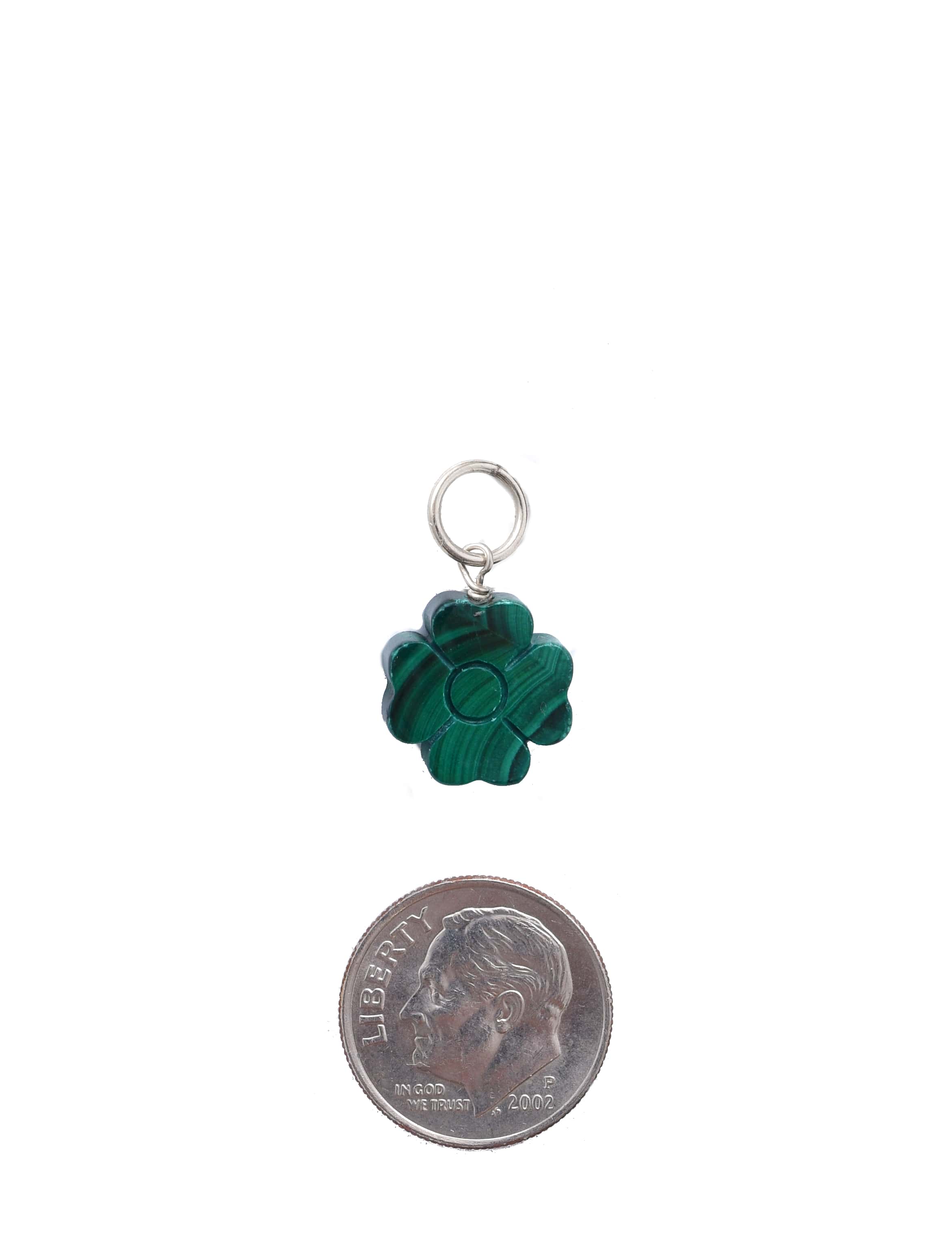 Malachite Flower Charm