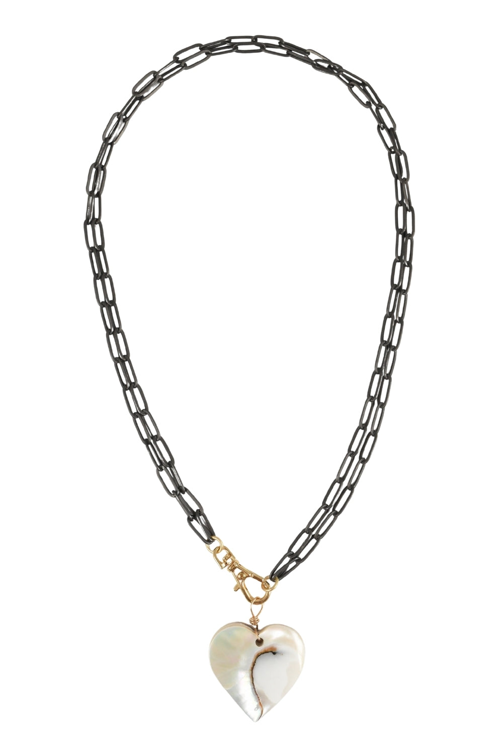 Matte Black Paperclip Necklace