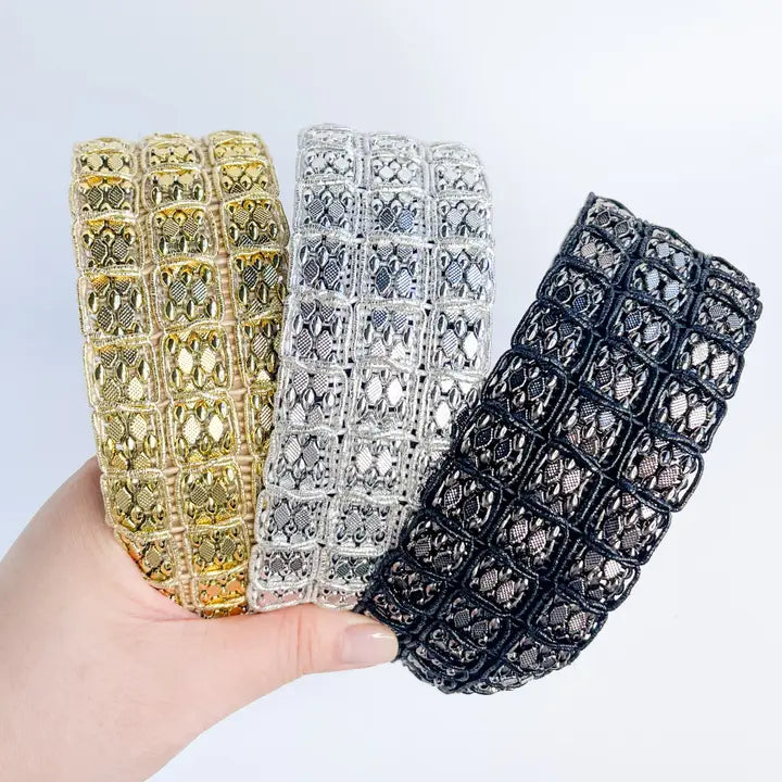 Metallic Beaded Headband