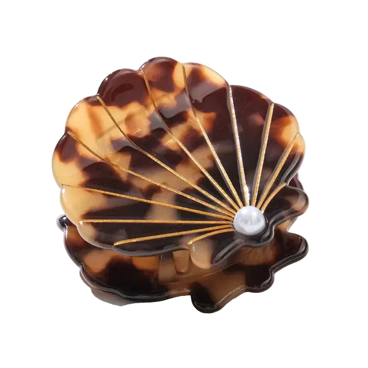 Mini Pearl Scallop Shell Claw Clip
