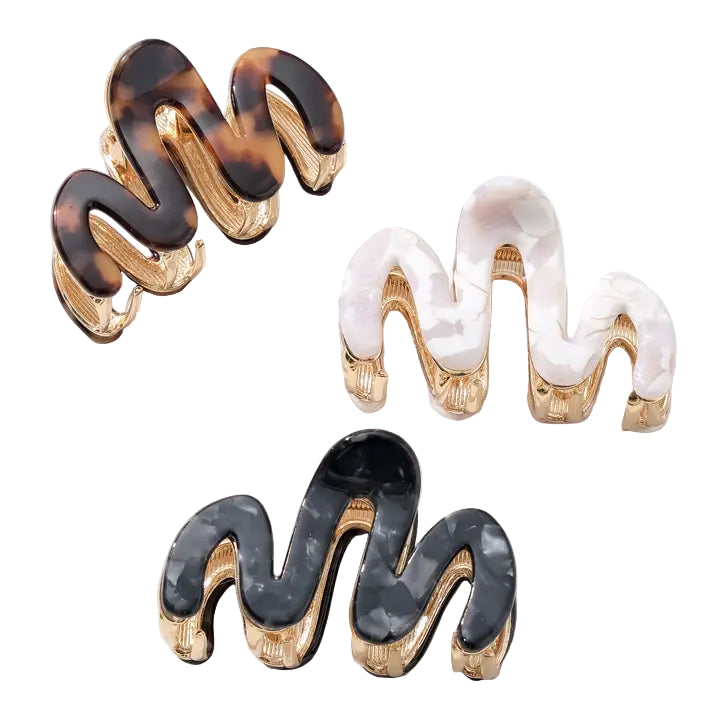 Mini Wave Claw Clip