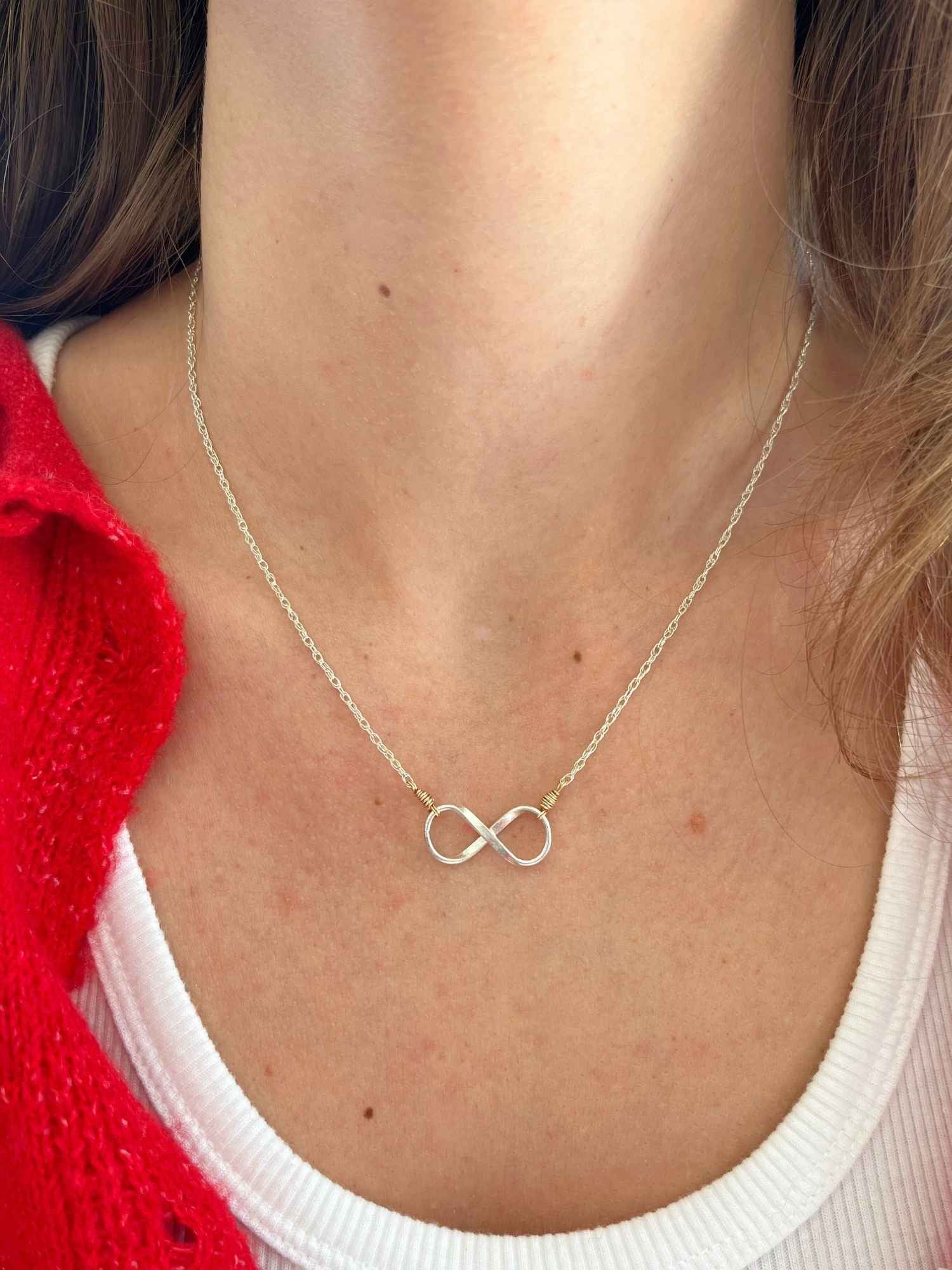 Mixed Metal Infinity Necklace