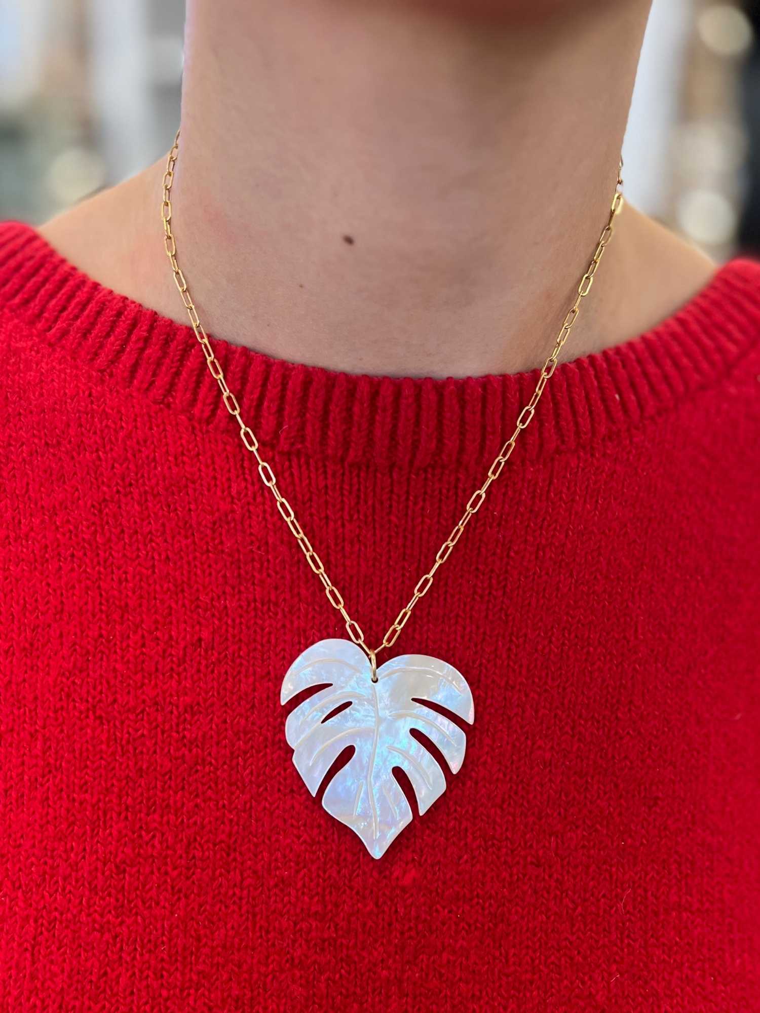 Monstera Mother of Pearl Charm