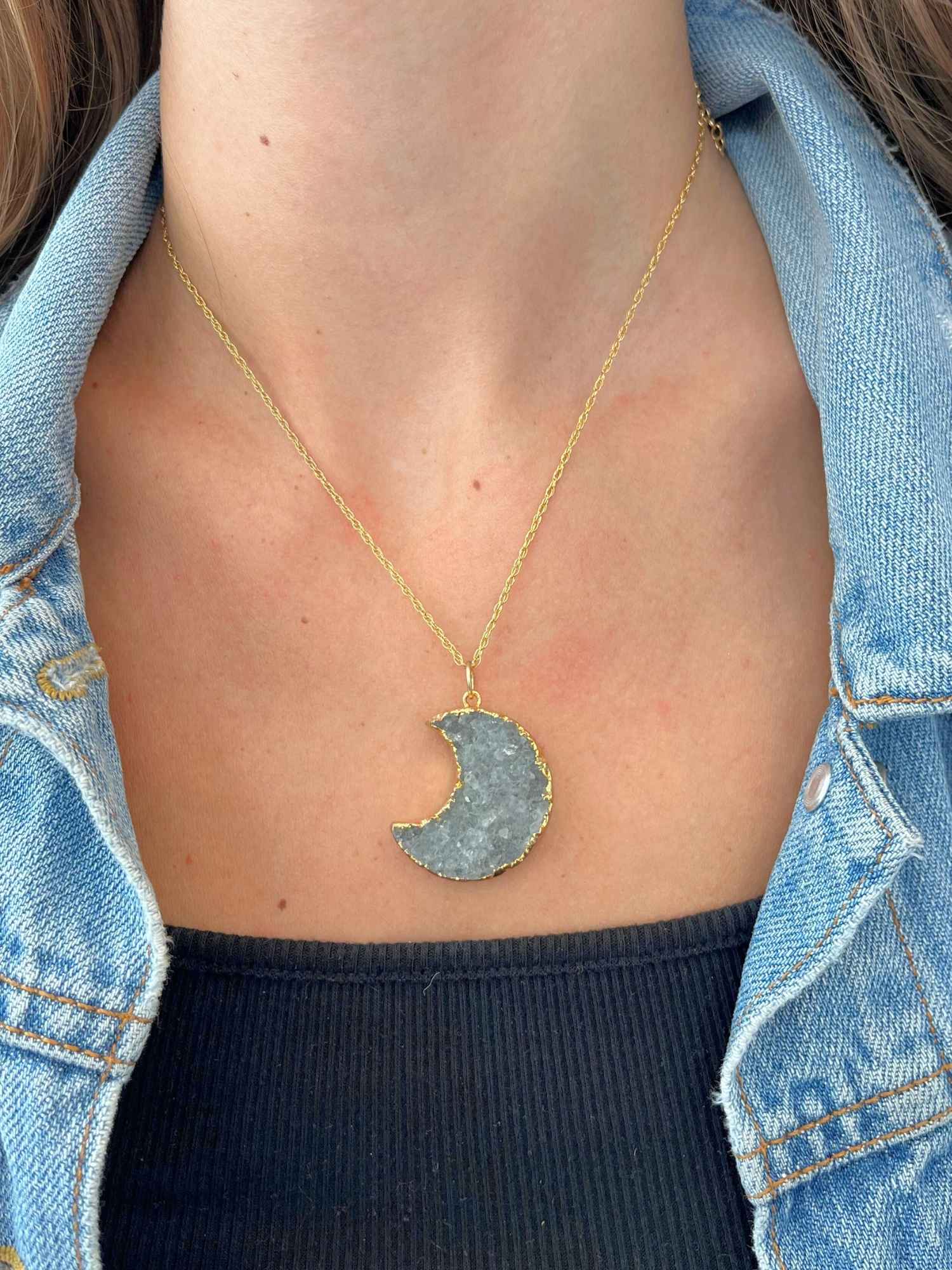 Moon Druzy Charm