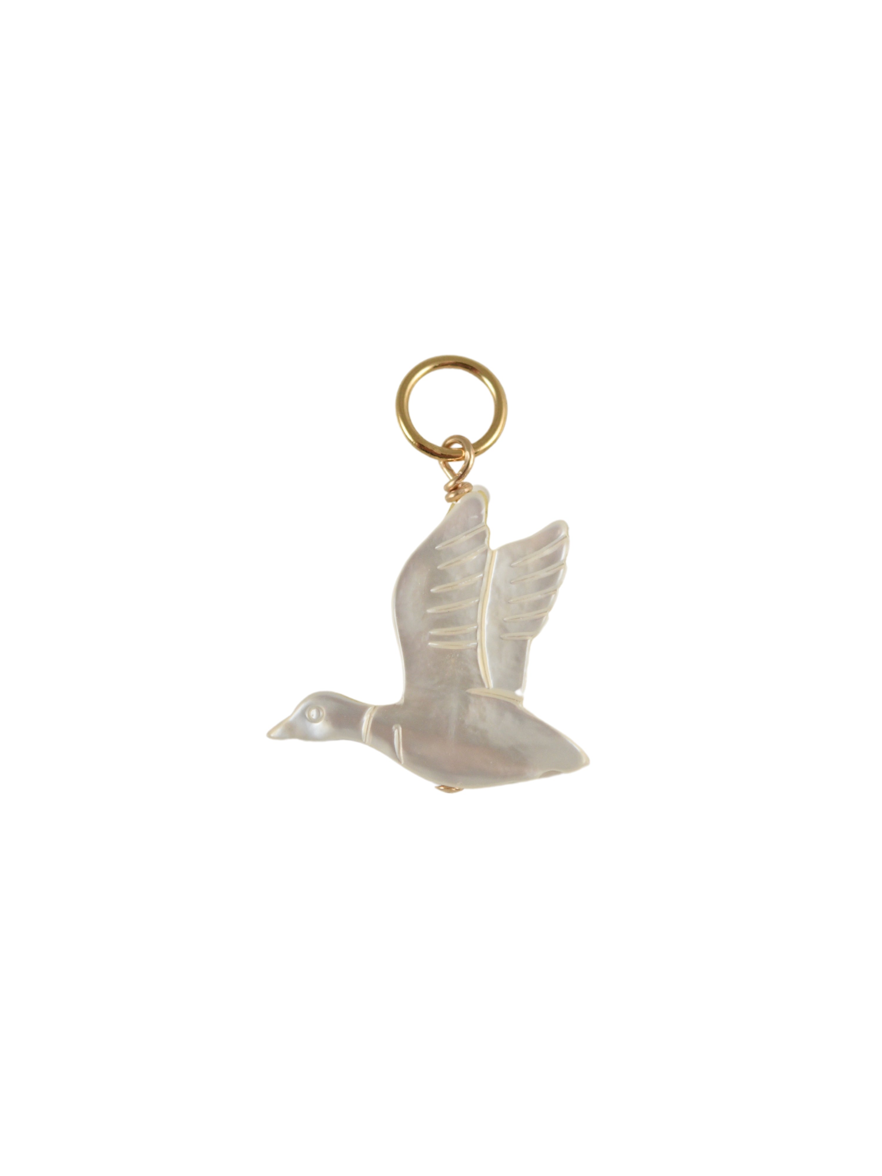 Duck Mother of Pearl Charms