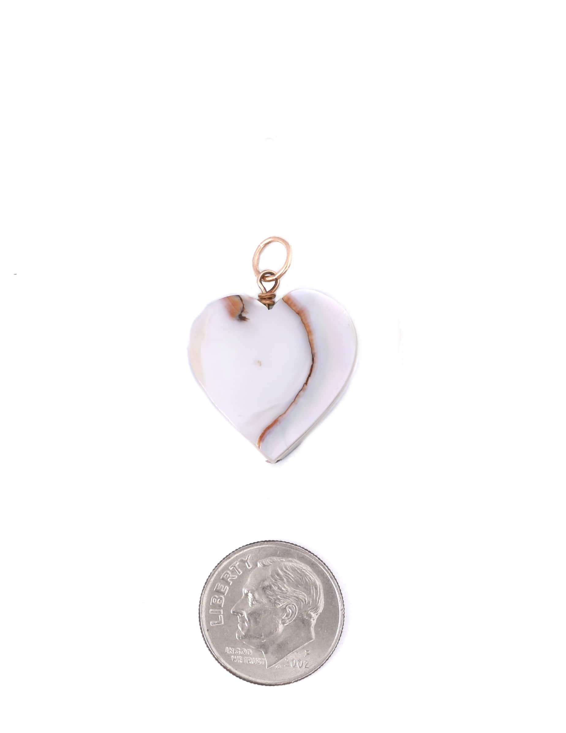 Mini Nautilus Heart Charm