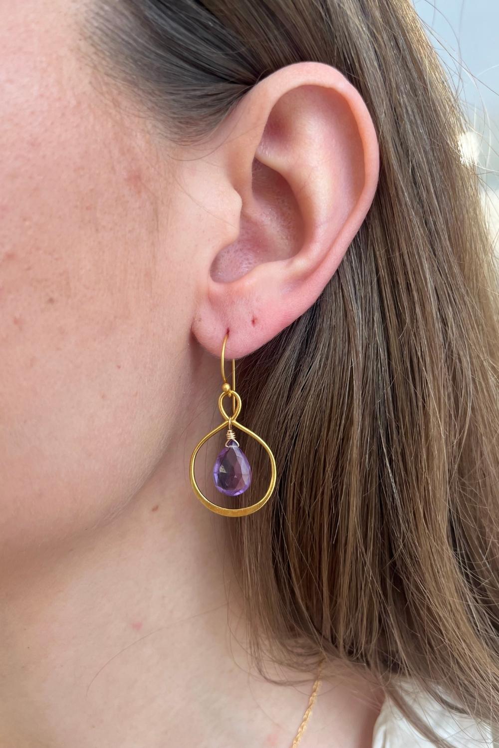 Neptune Earrings in Amethyst
