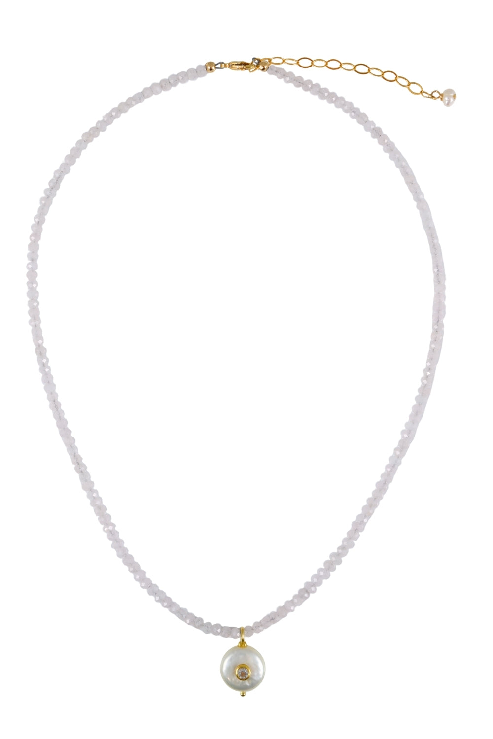 Noelle Necklace in Rose Quartz