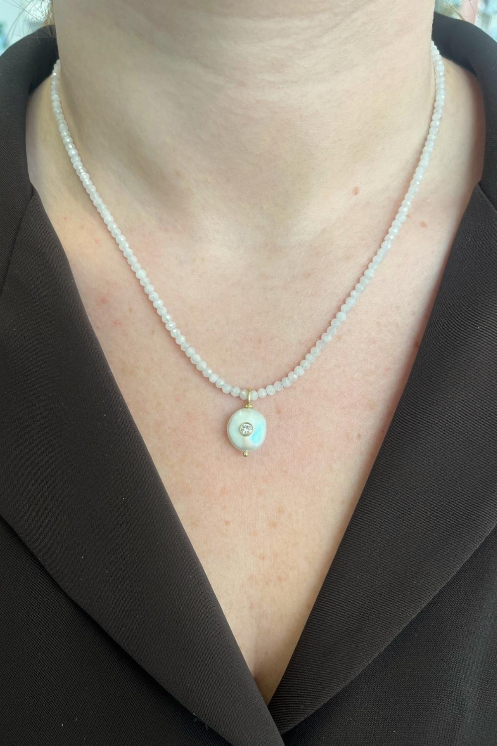 Noelle Necklace in Rose Quartz