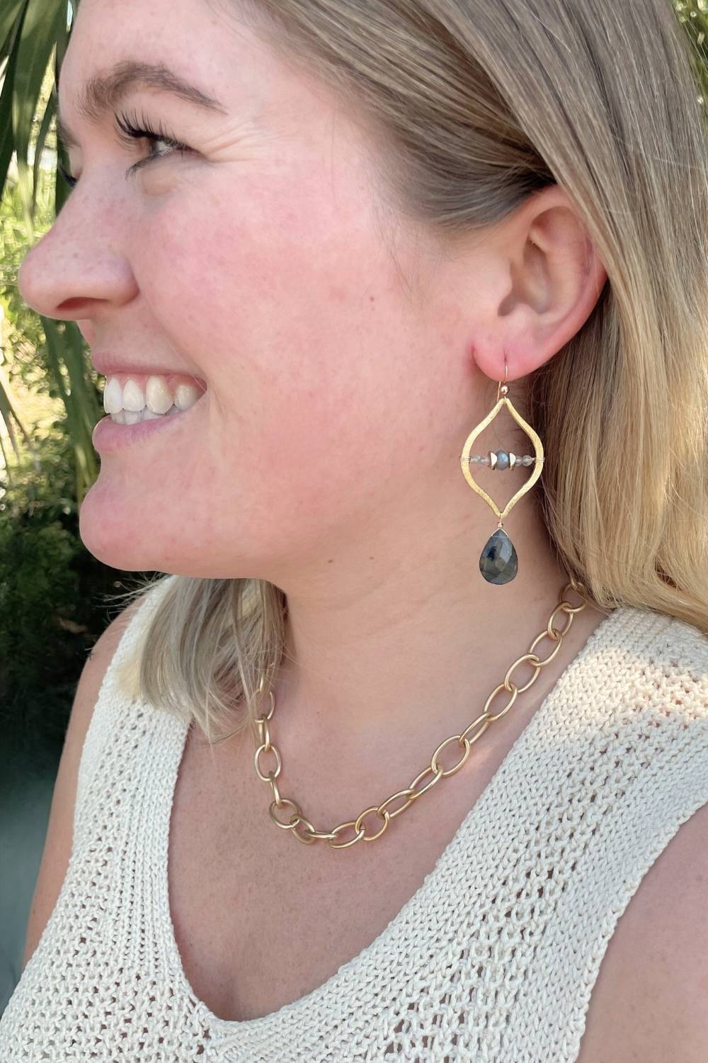 Oasis Earrings in Labradorite