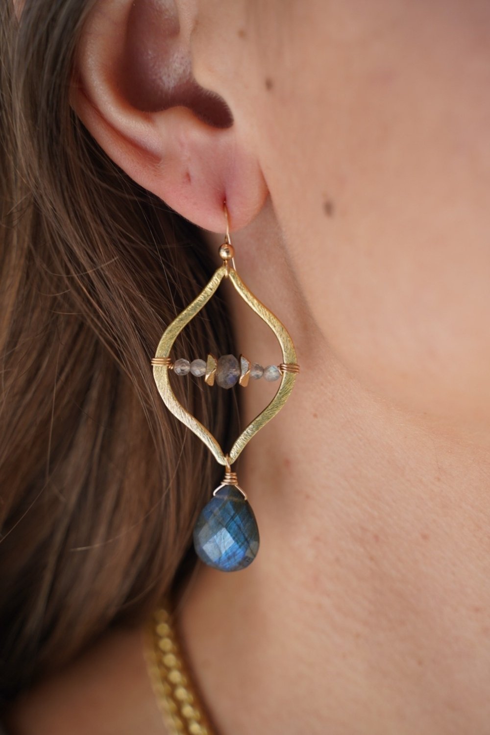 Oasis Earrings in Labradorite