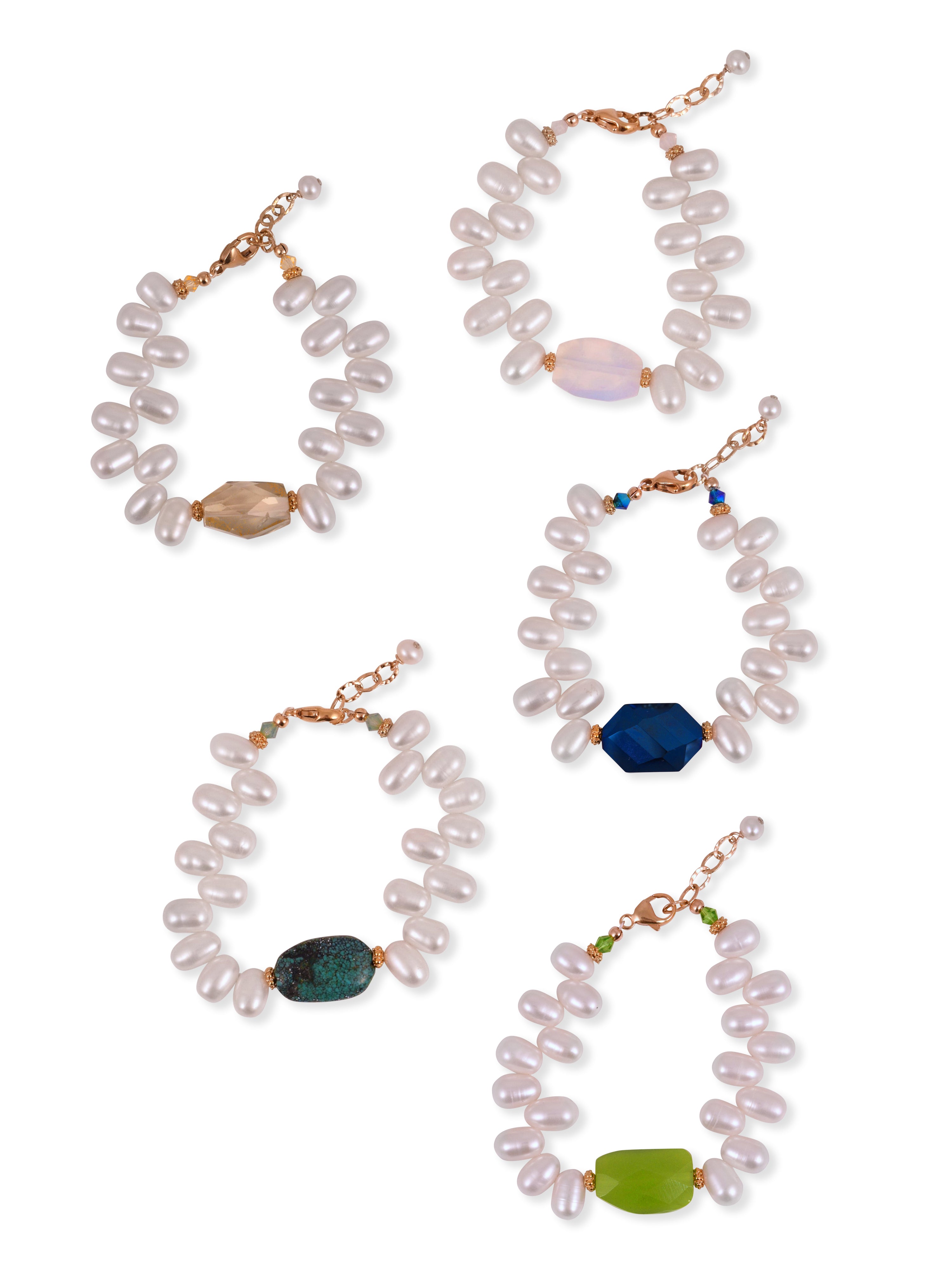 Grace Bracelet with Blue Glass