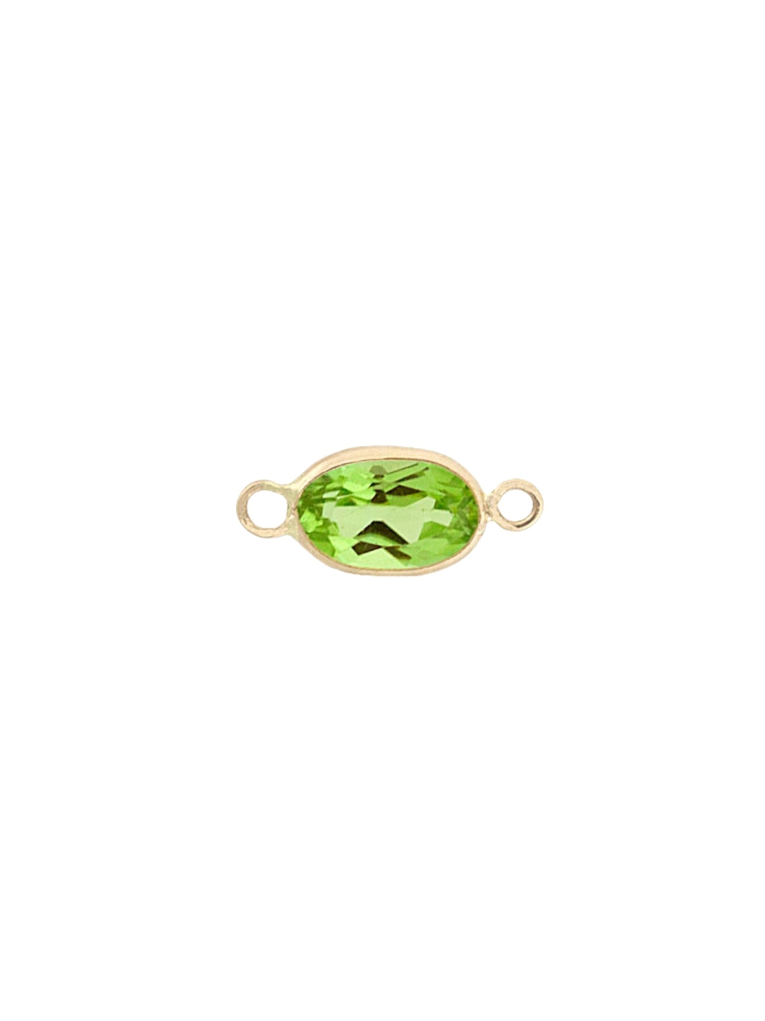 Oval Gemstone Charm in 14kt Yellow Gold