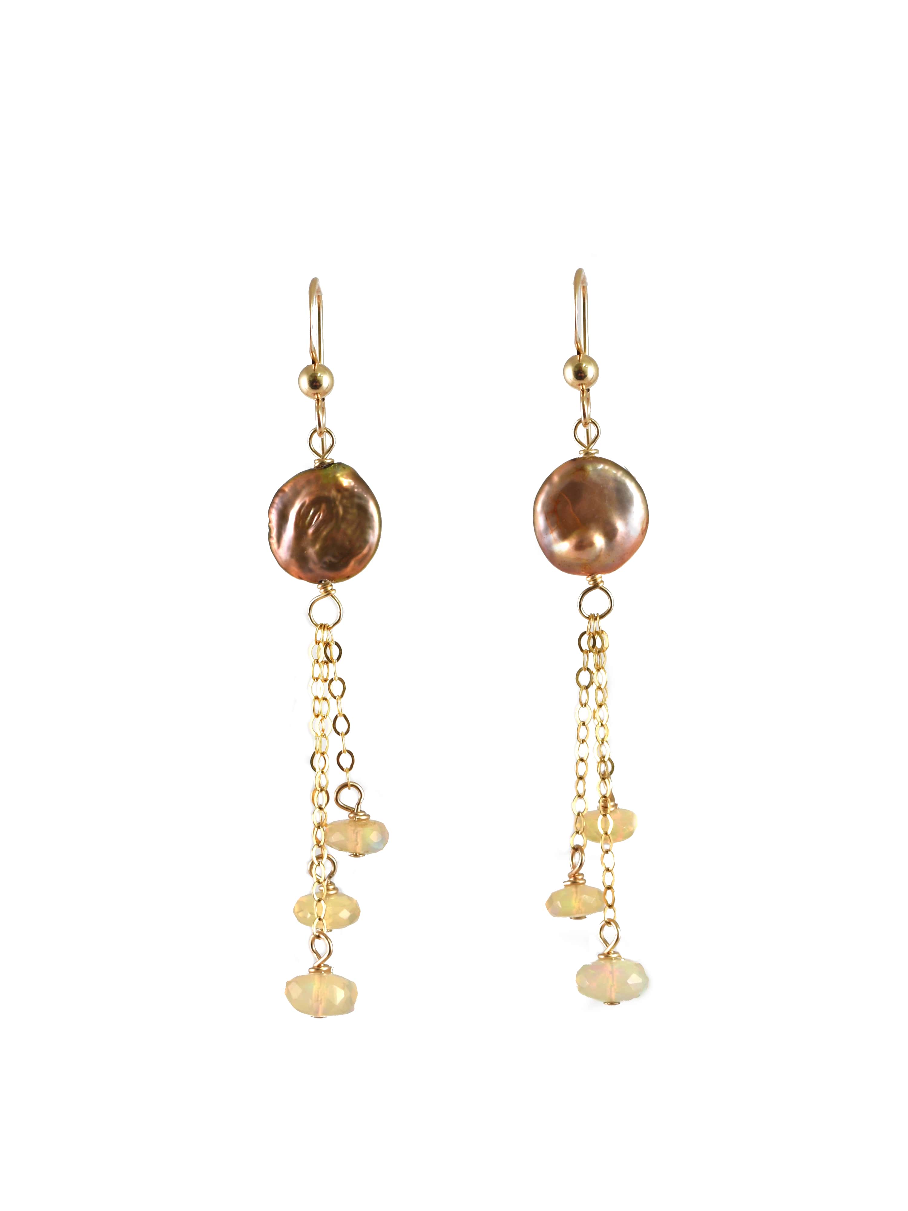 Willow White Opal Earrings