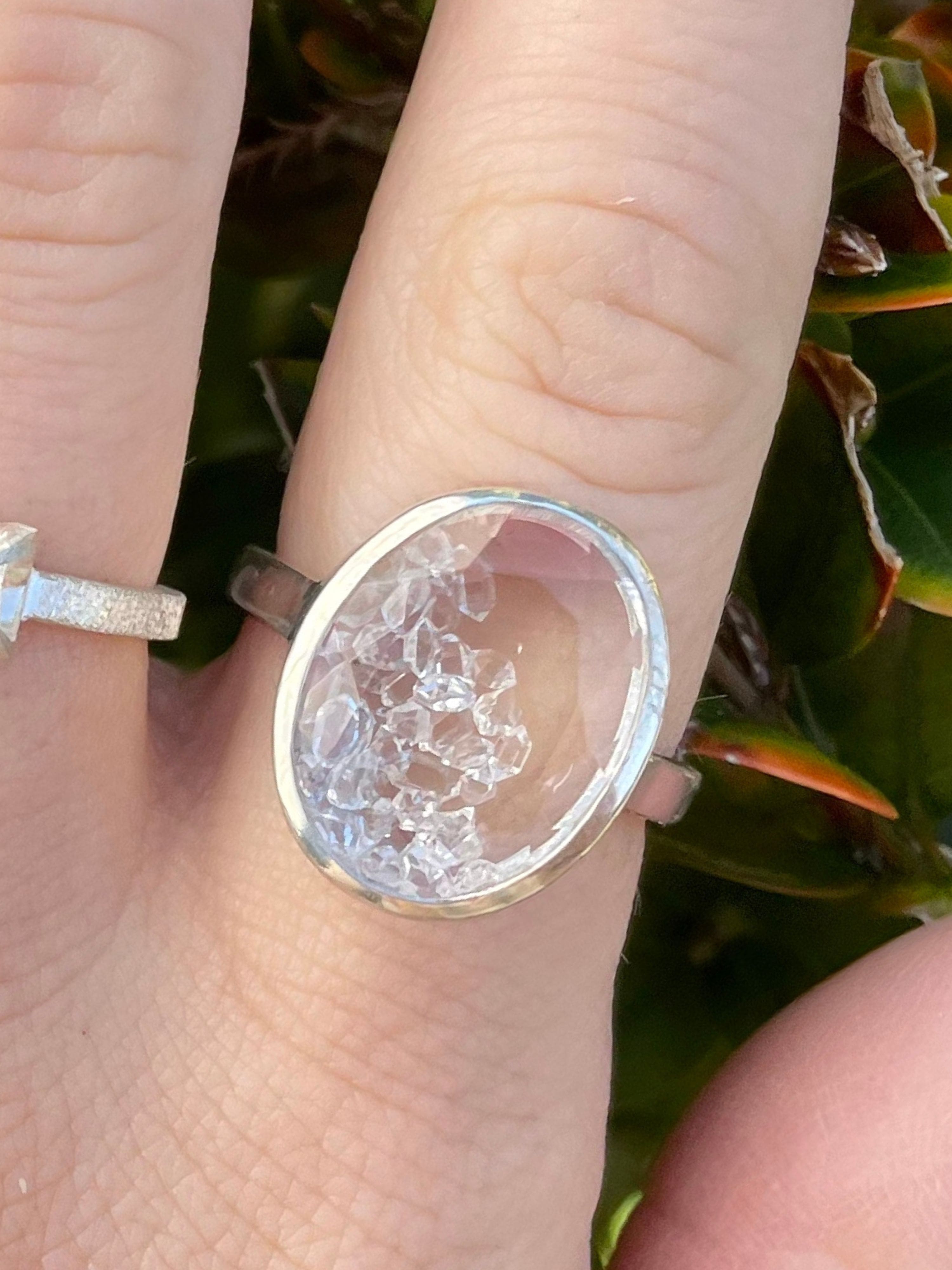 Shaker Herkimer Diamond Ring