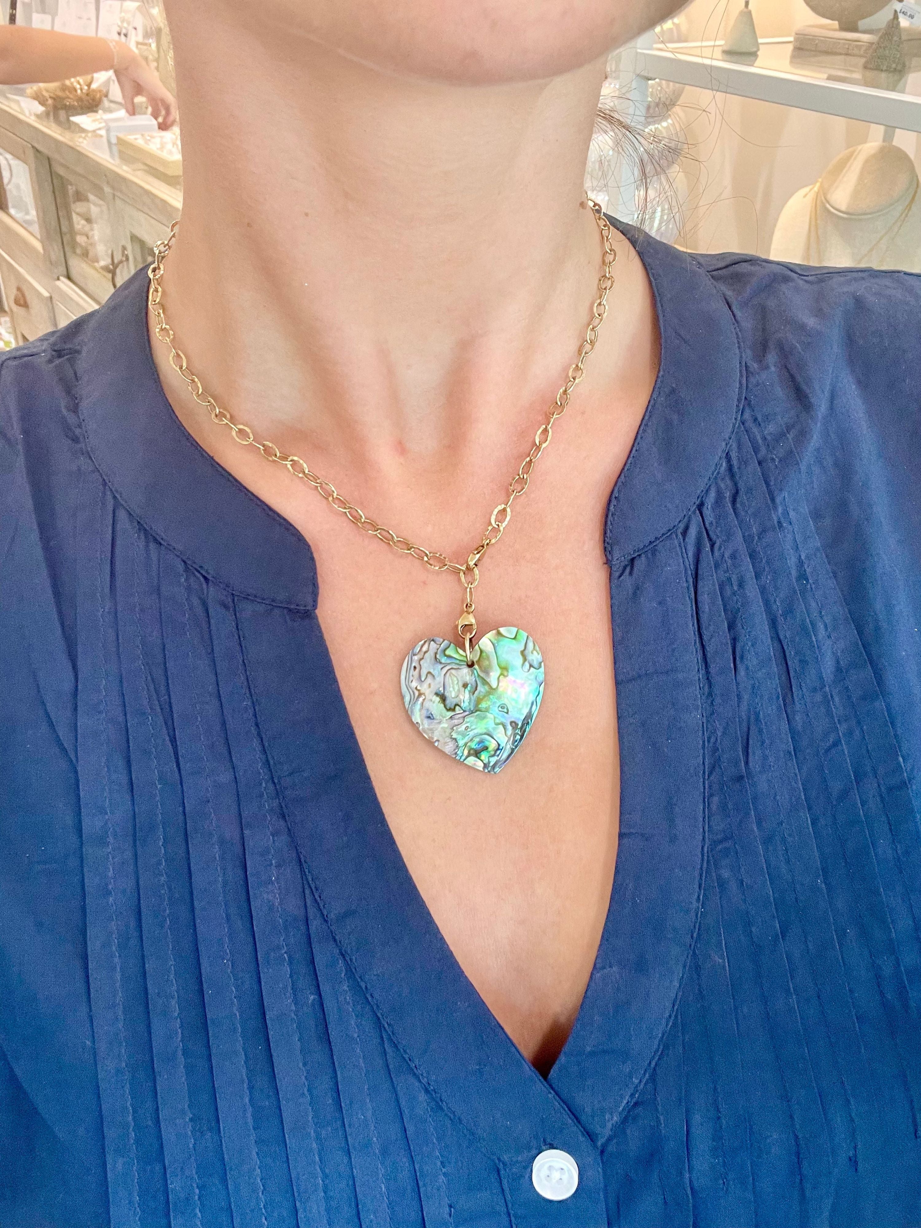 Abalone Heart Charm