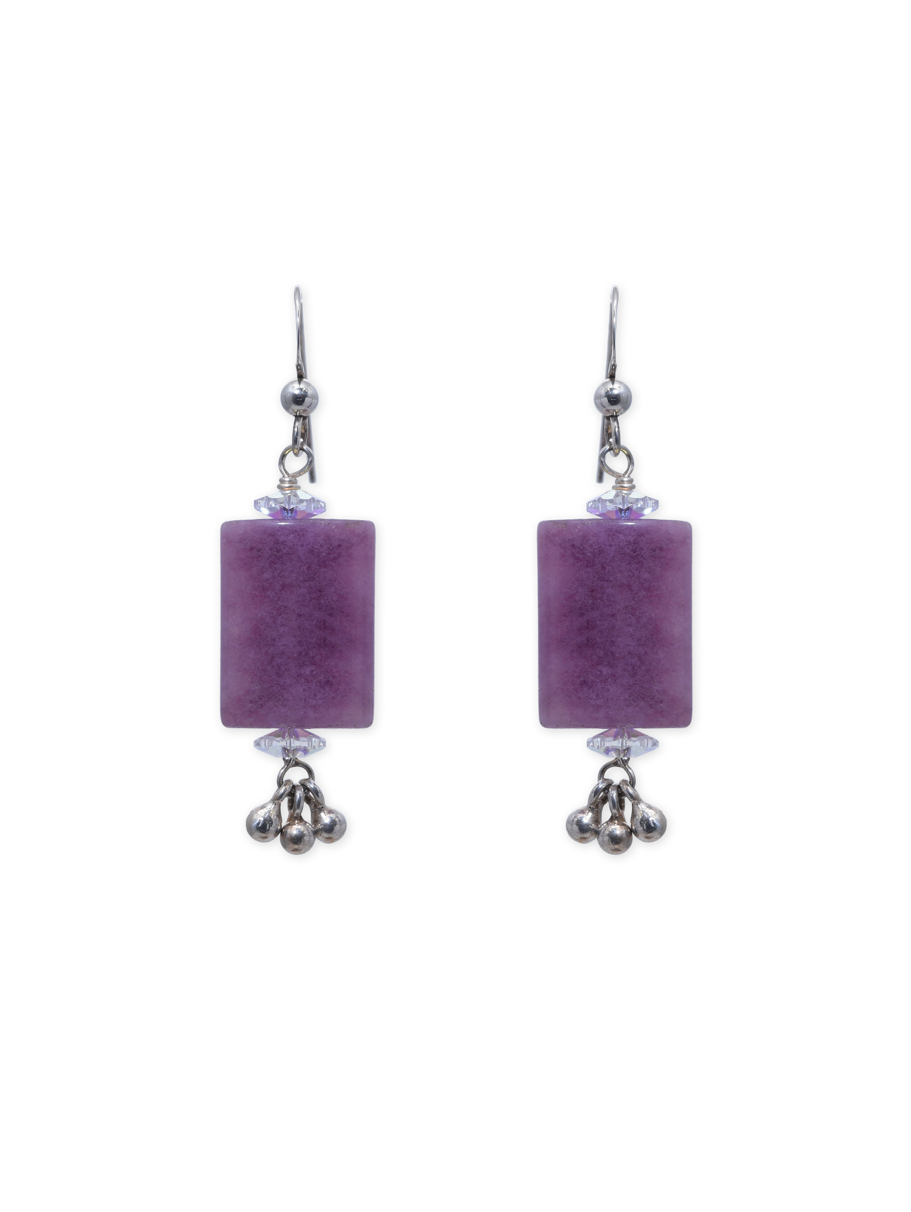 Purple Jade Earrings