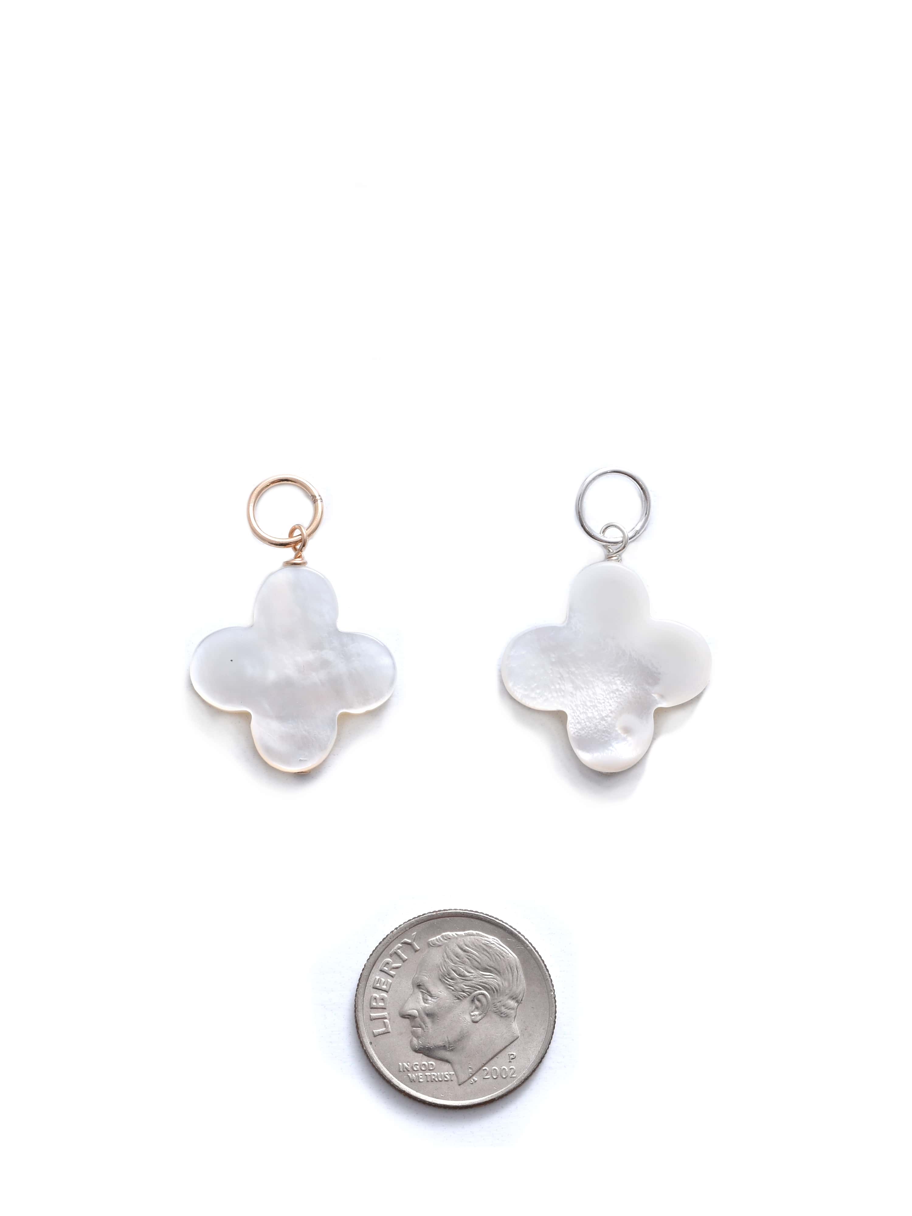 Mother Of Pearl Quatrefoil charm