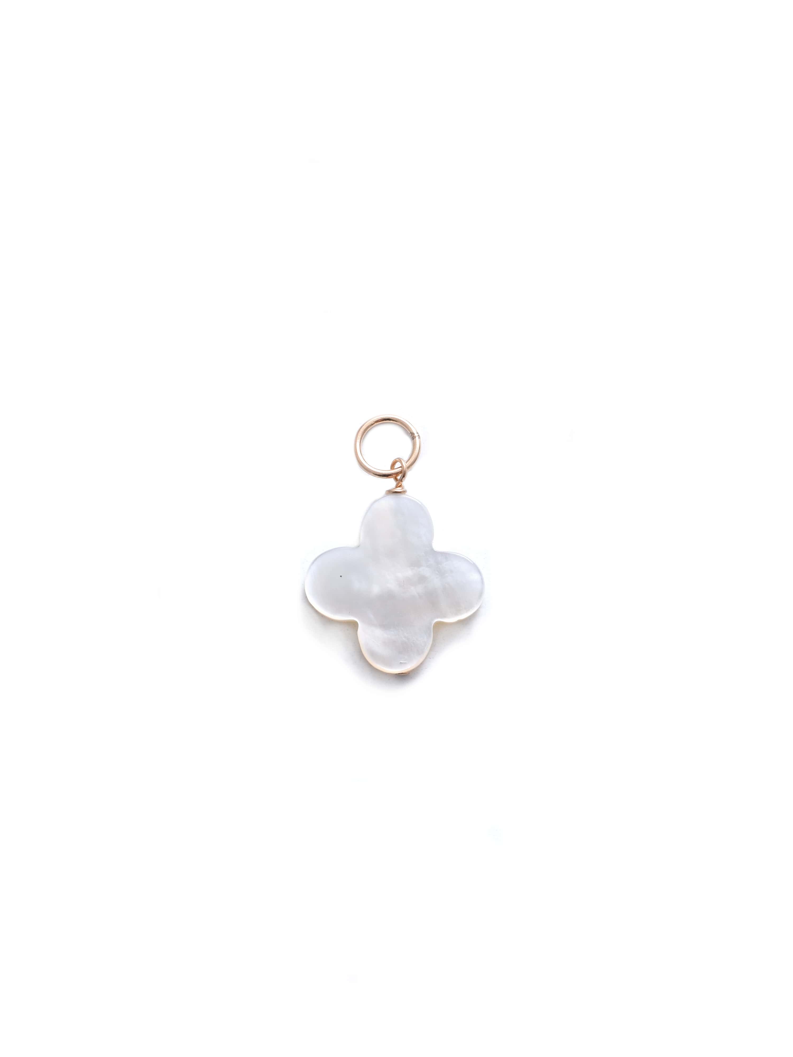 Mother Of Pearl Quatrefoil charm