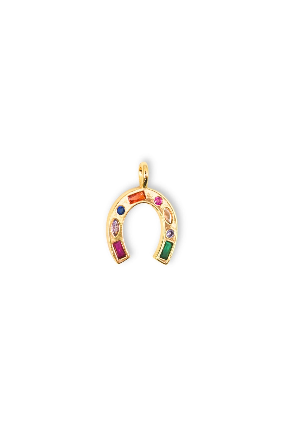 Rainbow Horseshoe Charm