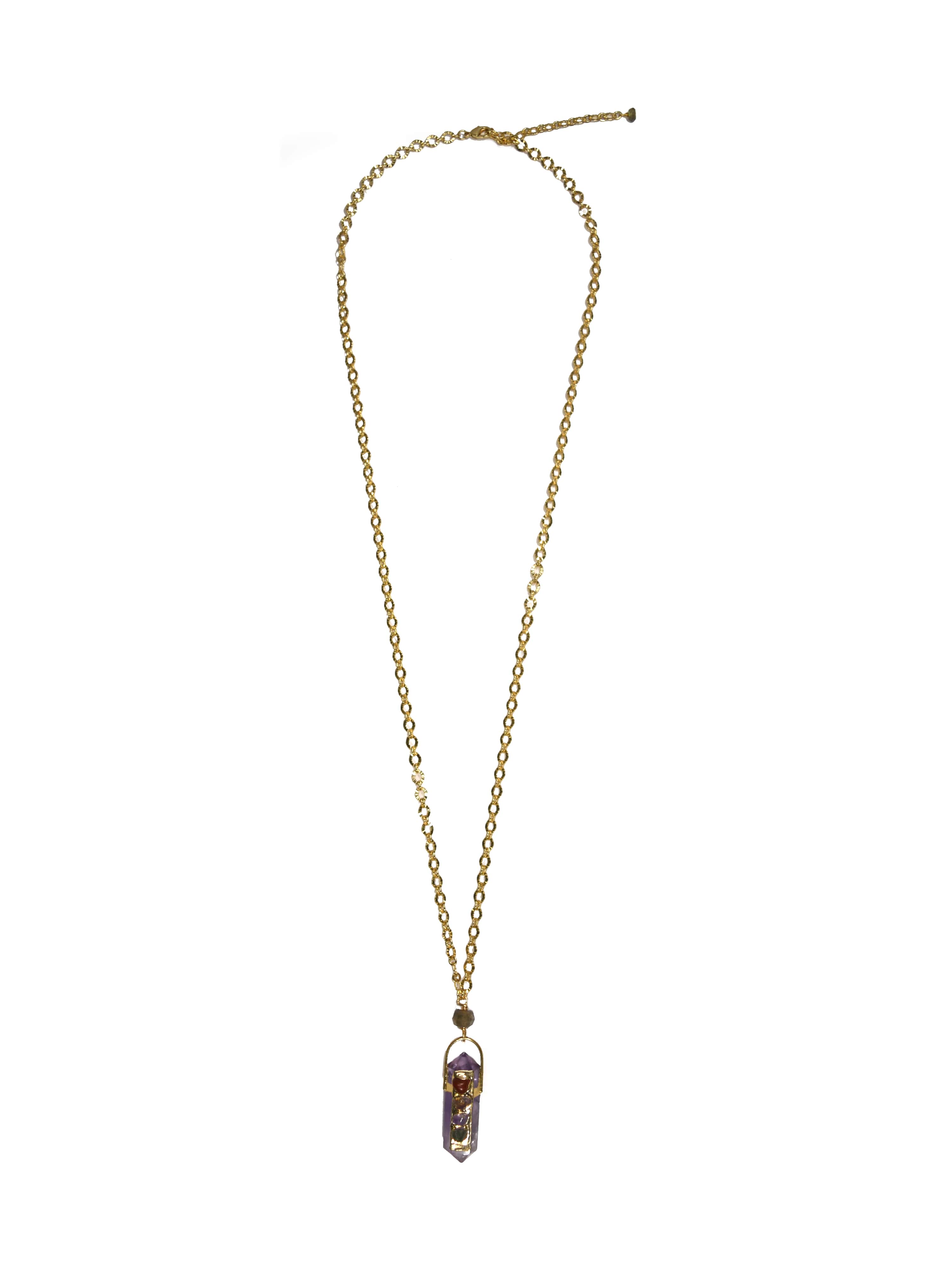 Rainbow Chakra Crystal Necklace