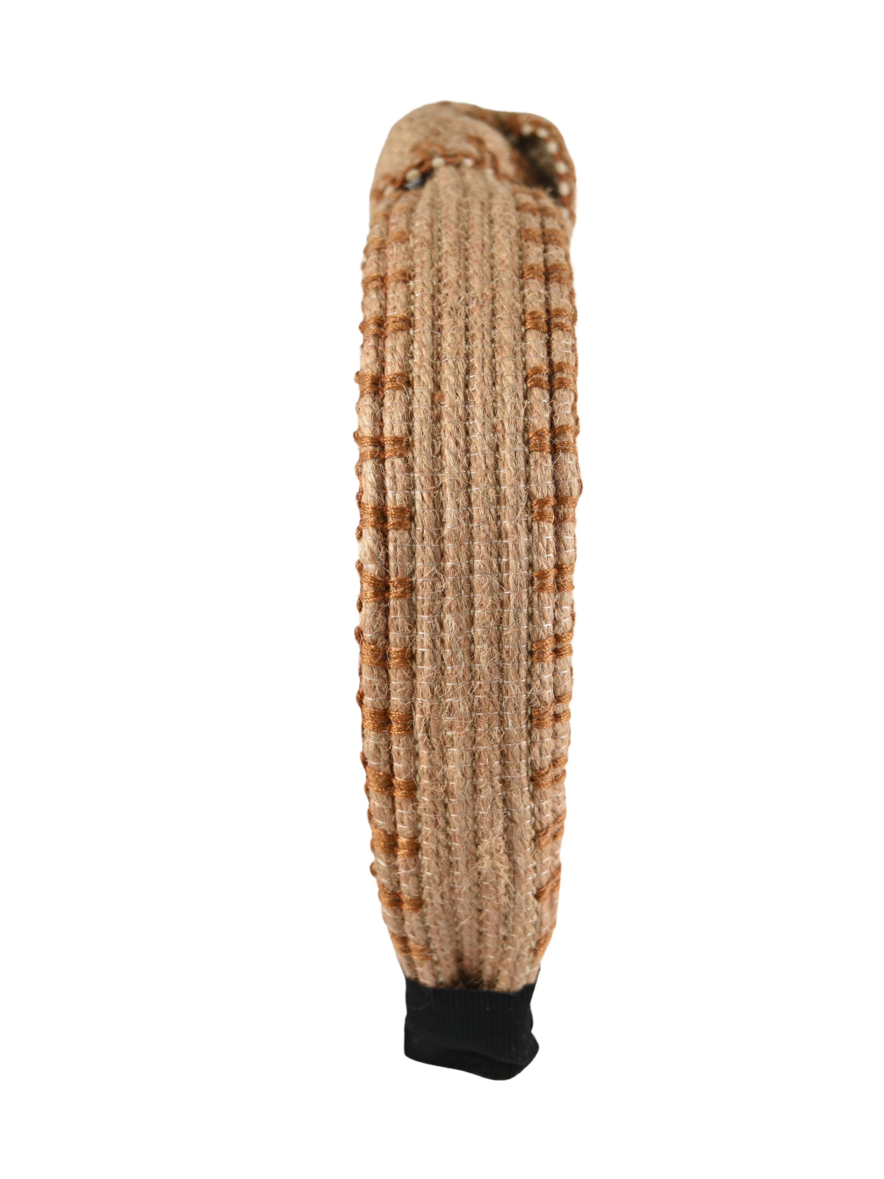 Rattan Knot Headband in Tan
