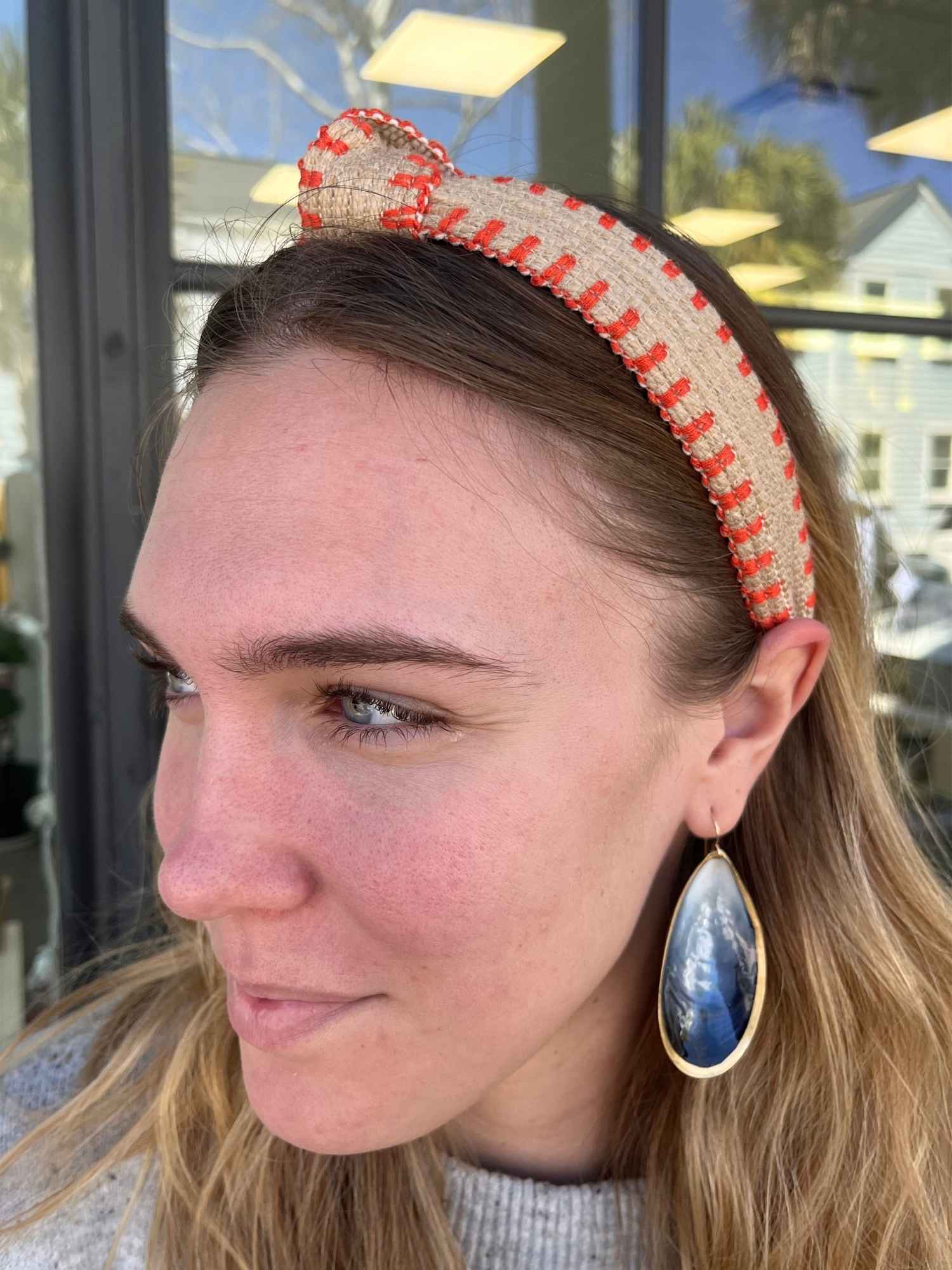 Red Rattan Knot Headband