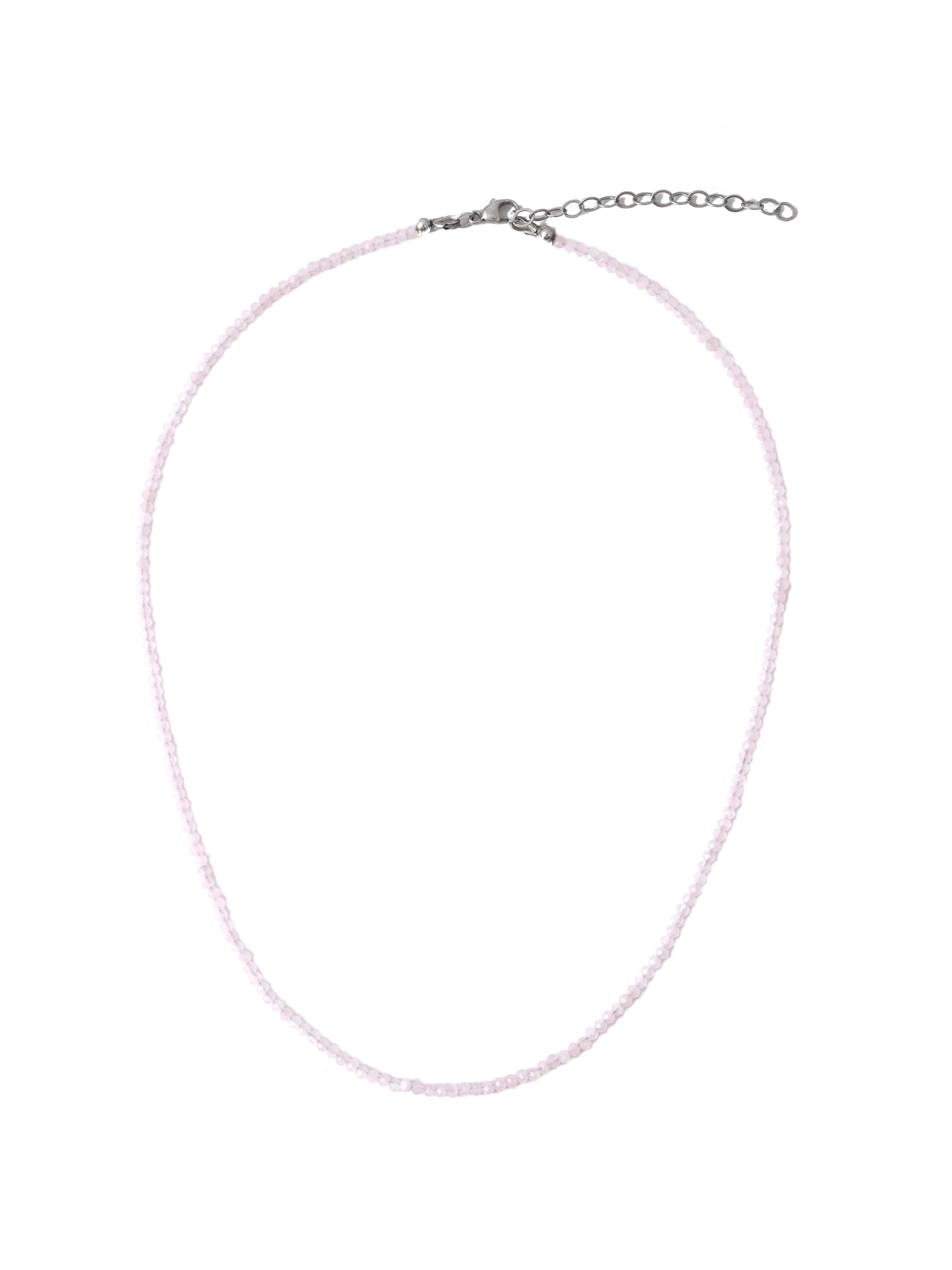 Rose Quartz Dainty Beaded Necklace